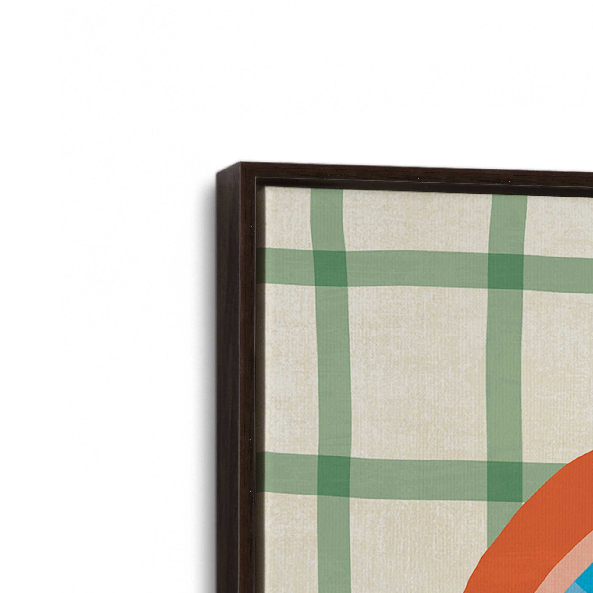 [Color:Espresso], Picture of art in a Espresso frame at an angle