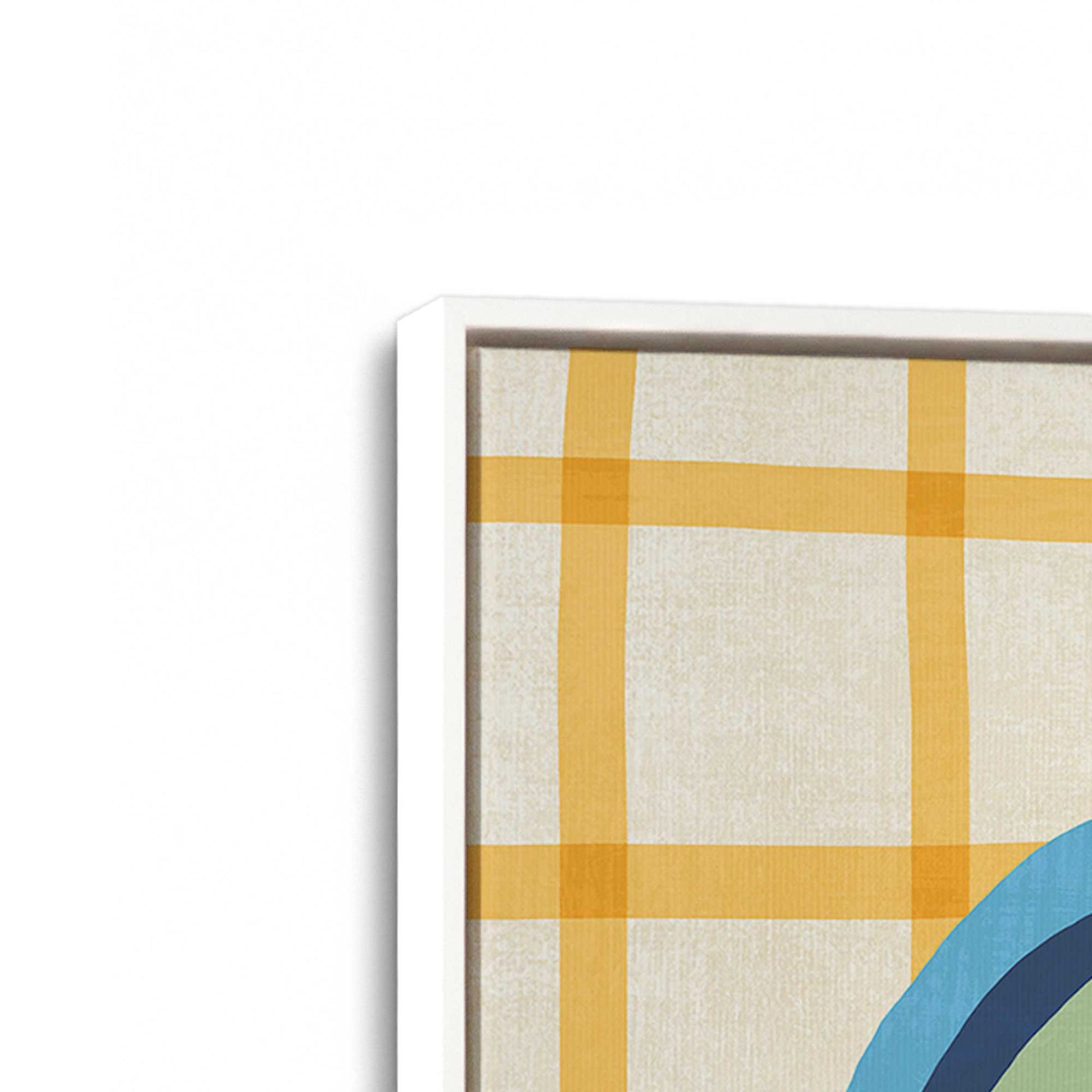 [Color:Opaque White], Picture of art in a White frame at an angle