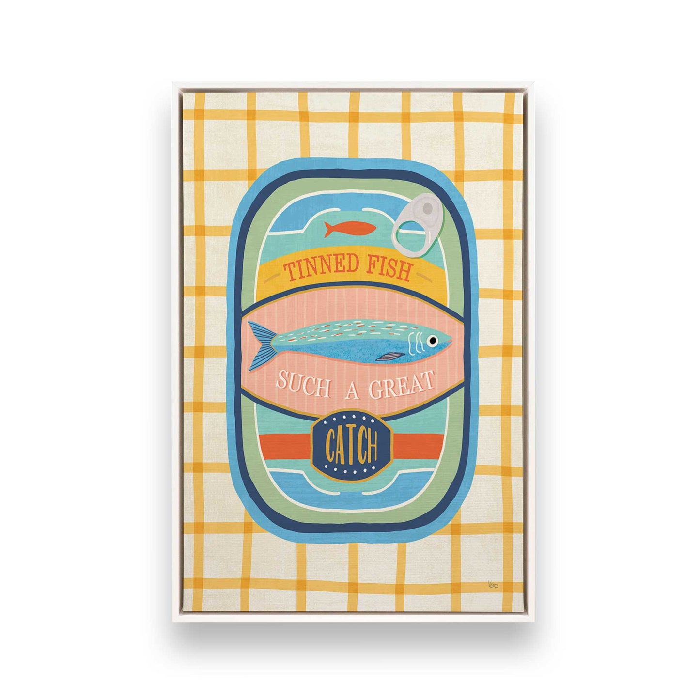 [Color:Opaque White], Picture of art in a White frame