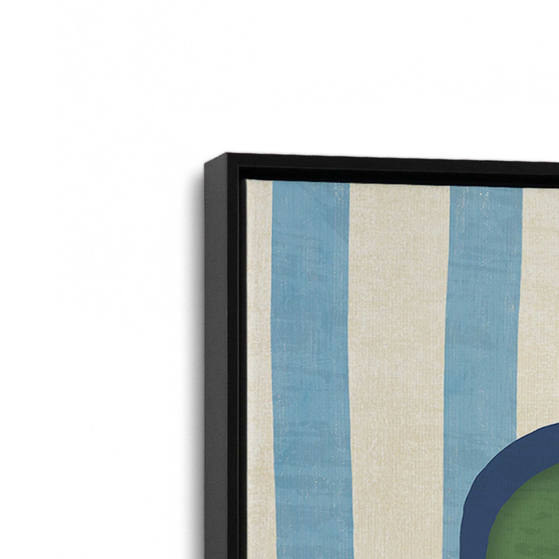 [Color:Satin Black], Picture of art in a Satin Black frame at an angle