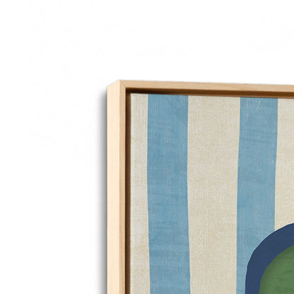 [Color:American Maple], Picture of art in a American Maple frame at an angle