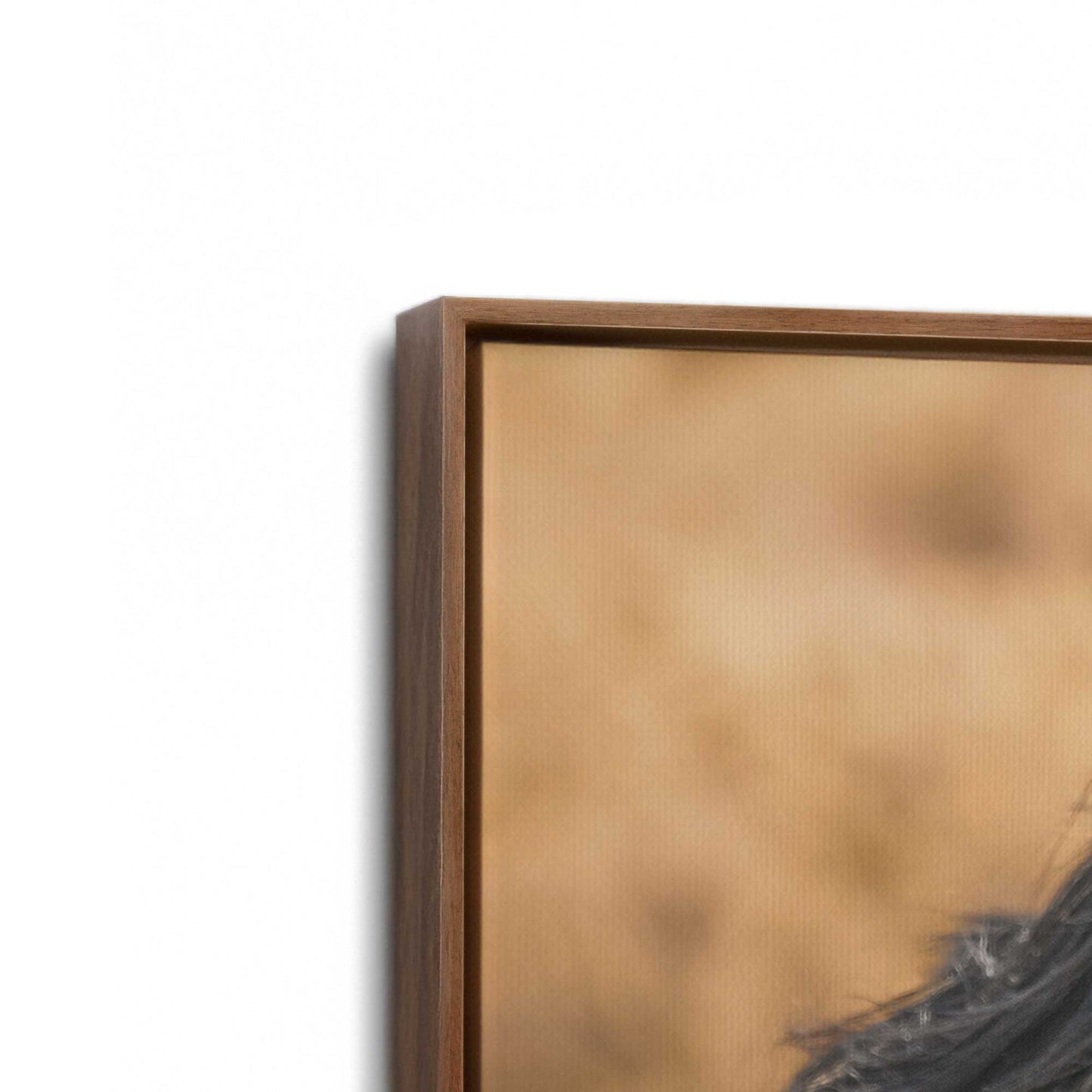 [Color:Walnut], Picture of art in a Walnut frame at an angle