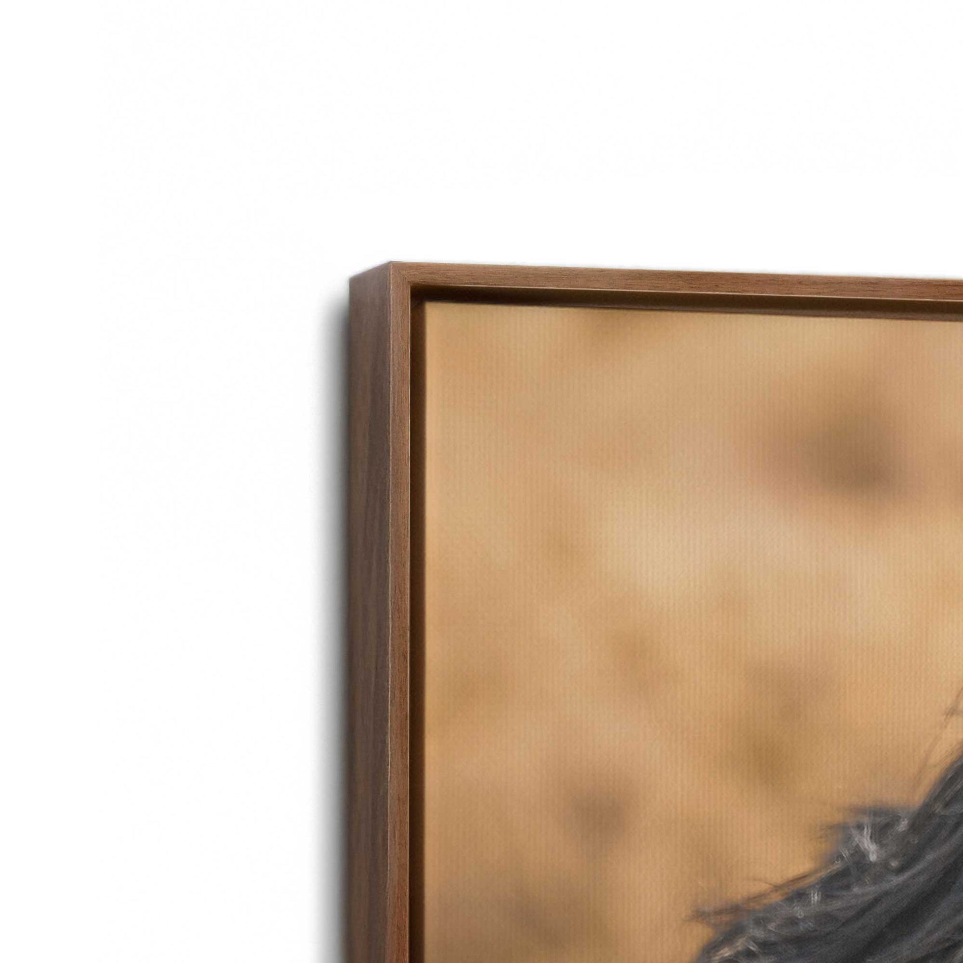 [Color:Walnut], Picture of art in a Walnut frame at an angle