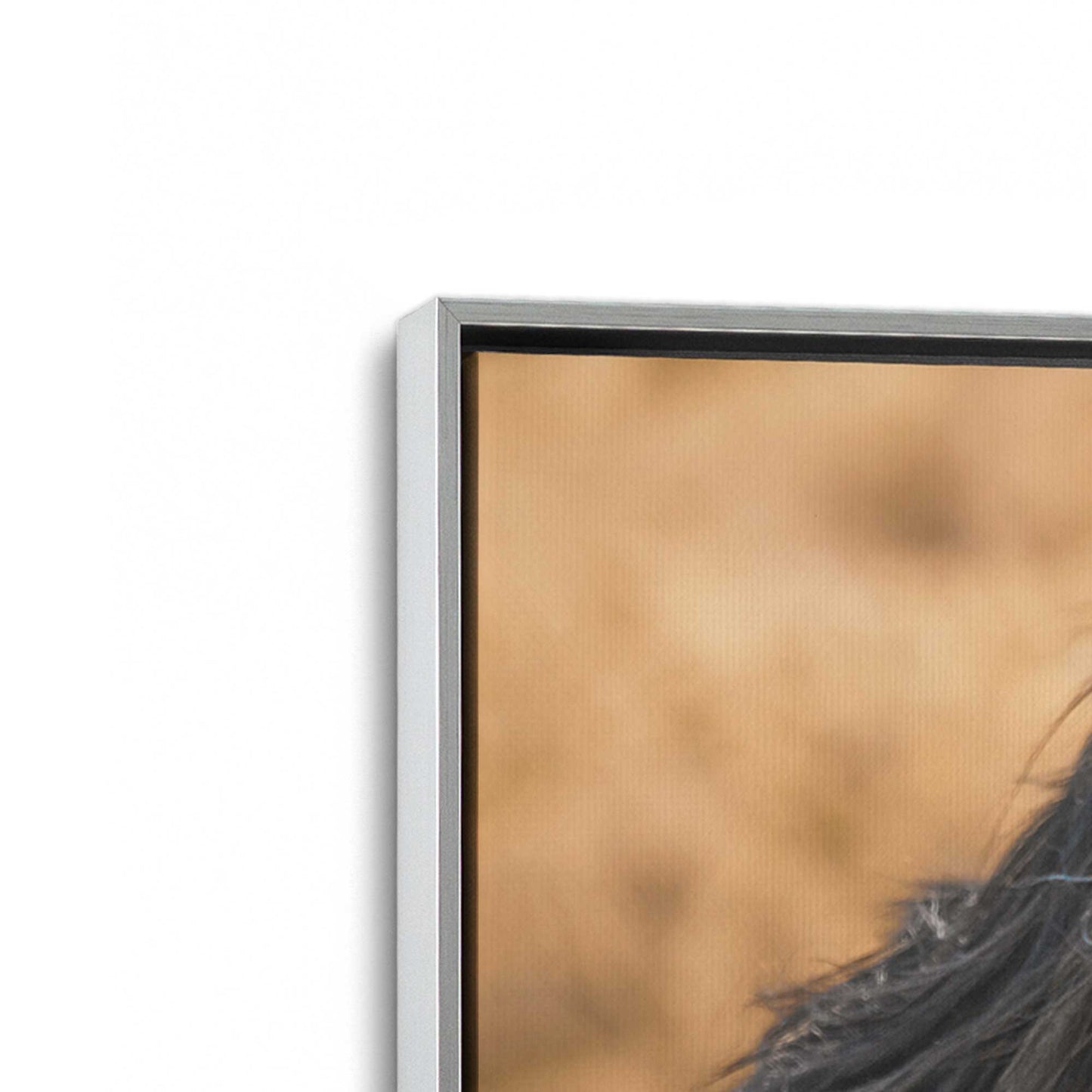[Color:Polished Chrome], Picture of art in a Polished Chrome frame at an angle