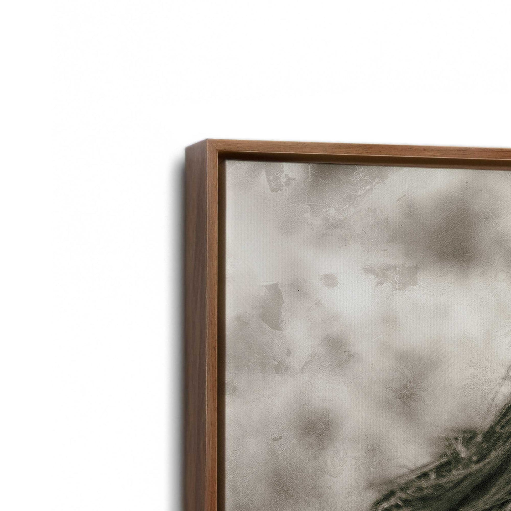 [Color:Walnut], Picture of art in a Walnut frame at an angle