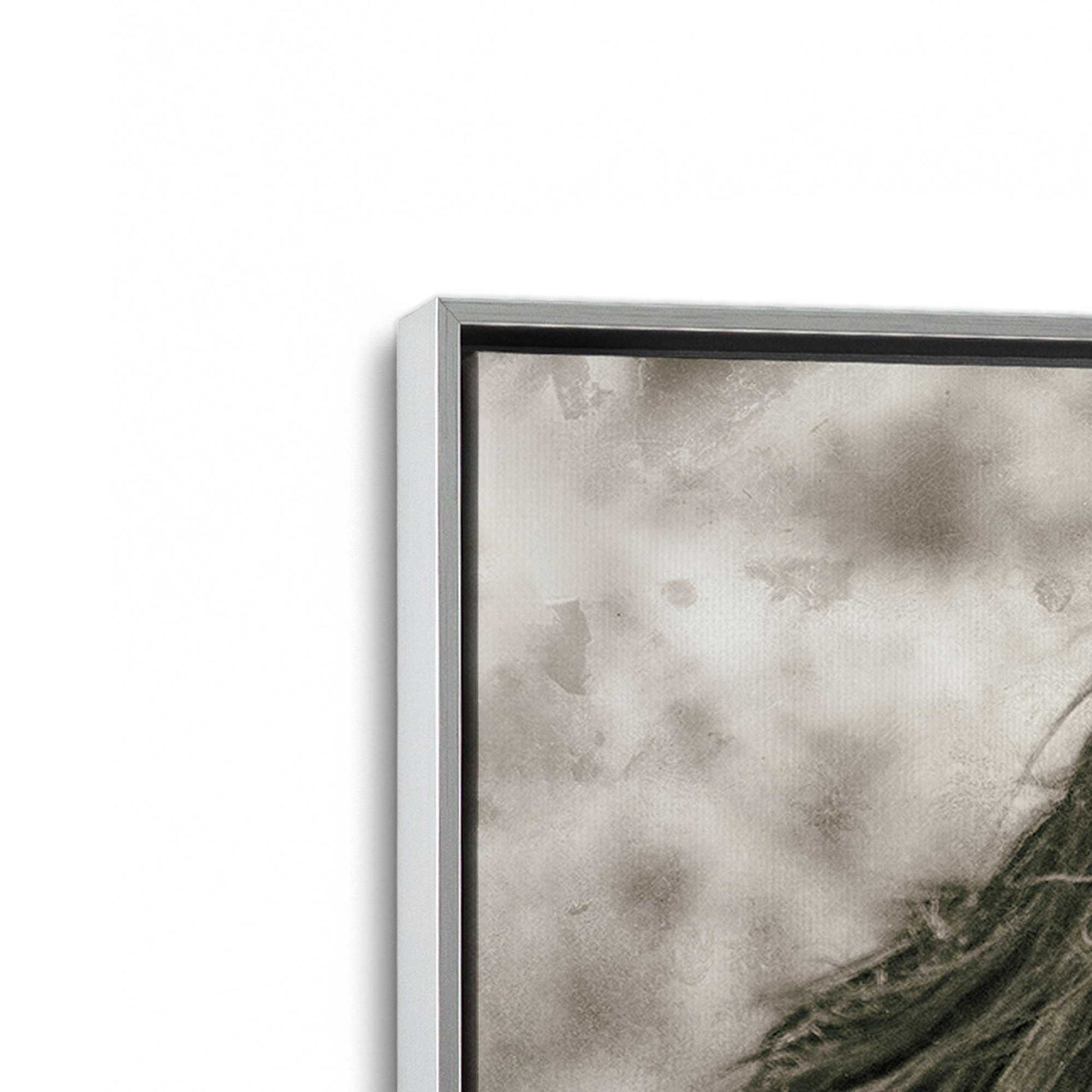 [Color:Polished Chrome], Picture of art in a Polished Chrome frame at an angle