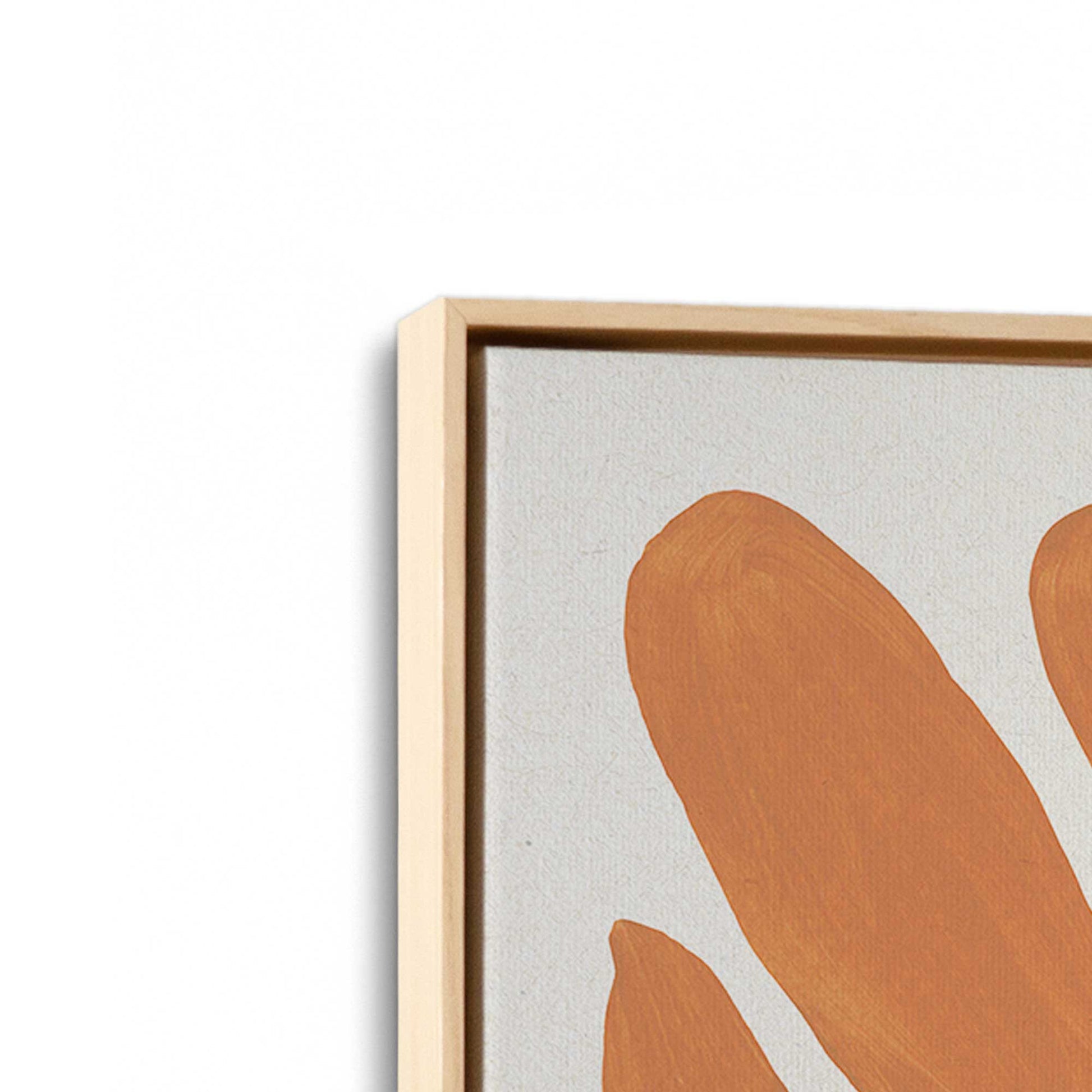 [Color:American Maple], Picture of art in a American Maple frame at an angle
