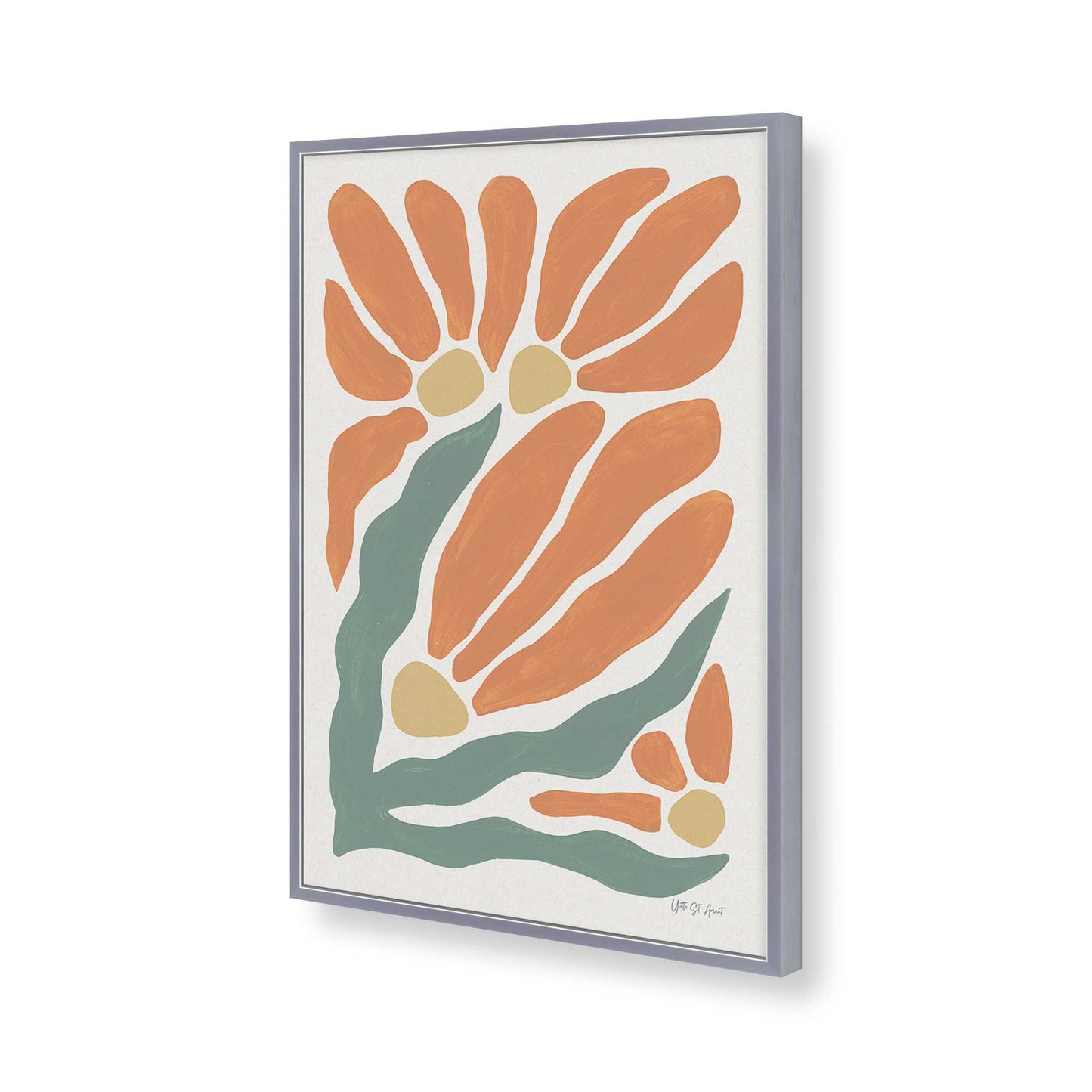 [Color:Polished Chrome], Picture of art in a Polished Chrome frame of the corner
