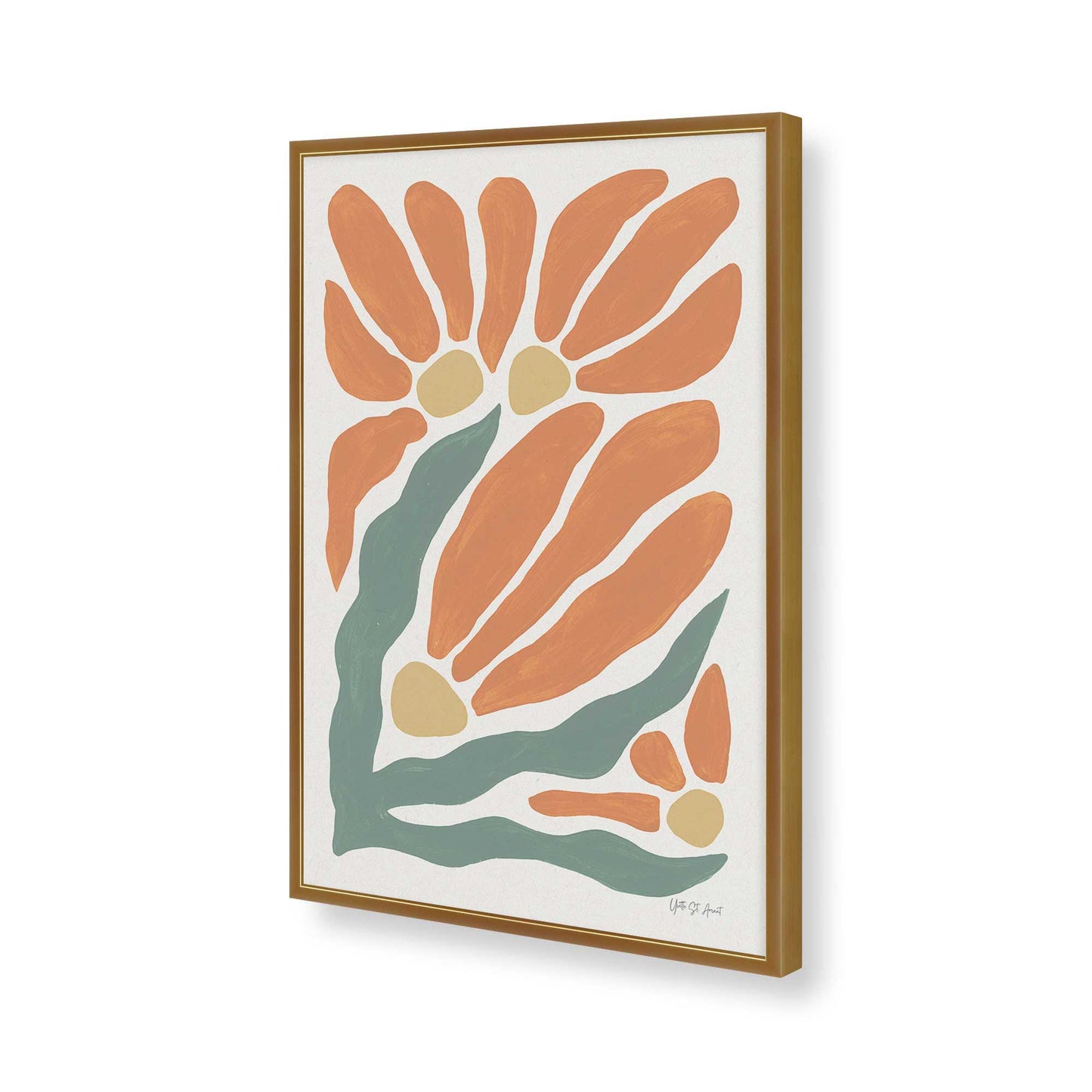 [Color:Polished Gold], Picture of art in a Polished Gold frame of the corner