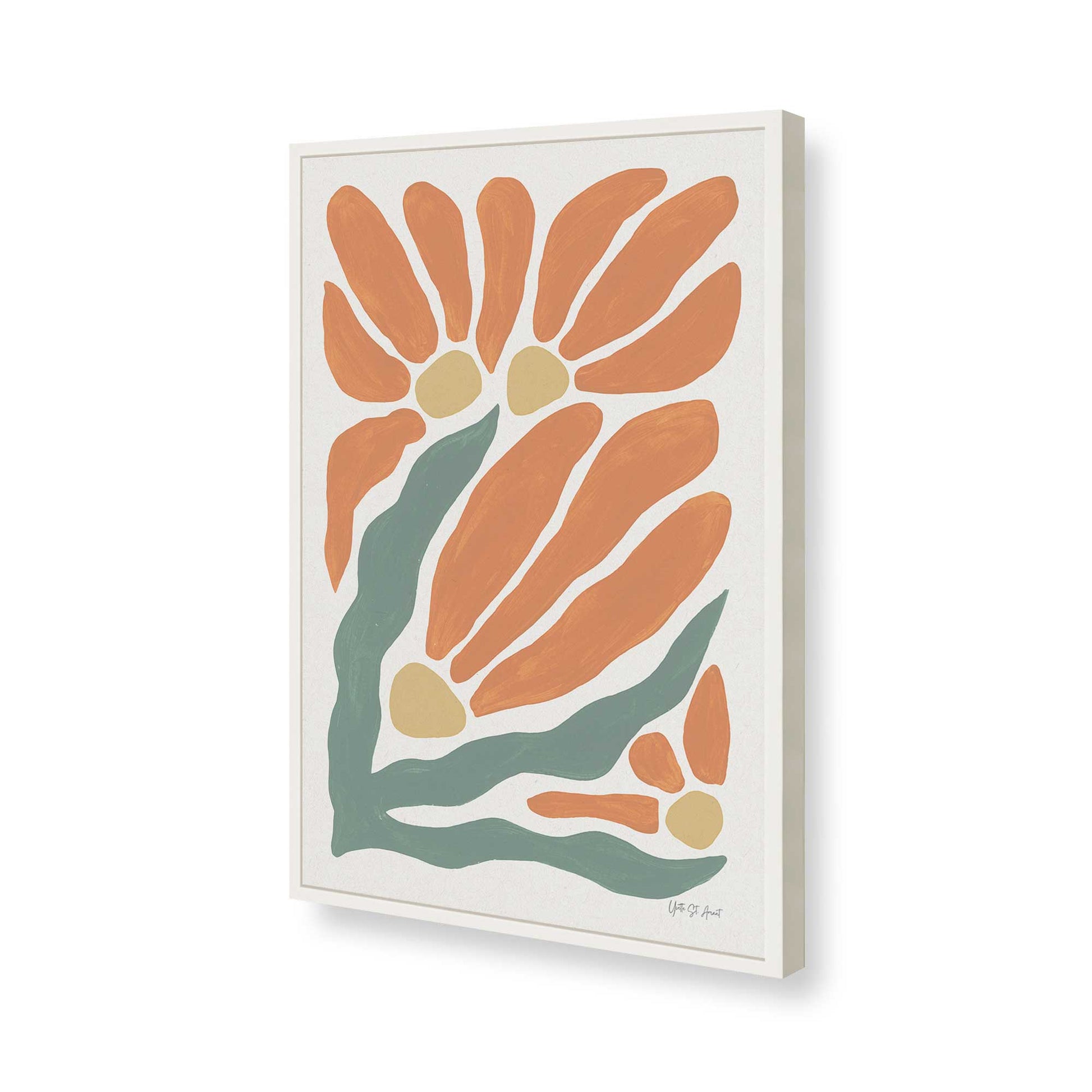 [Color:Opaque White], Picture of art in a Opaque White frame of the corner