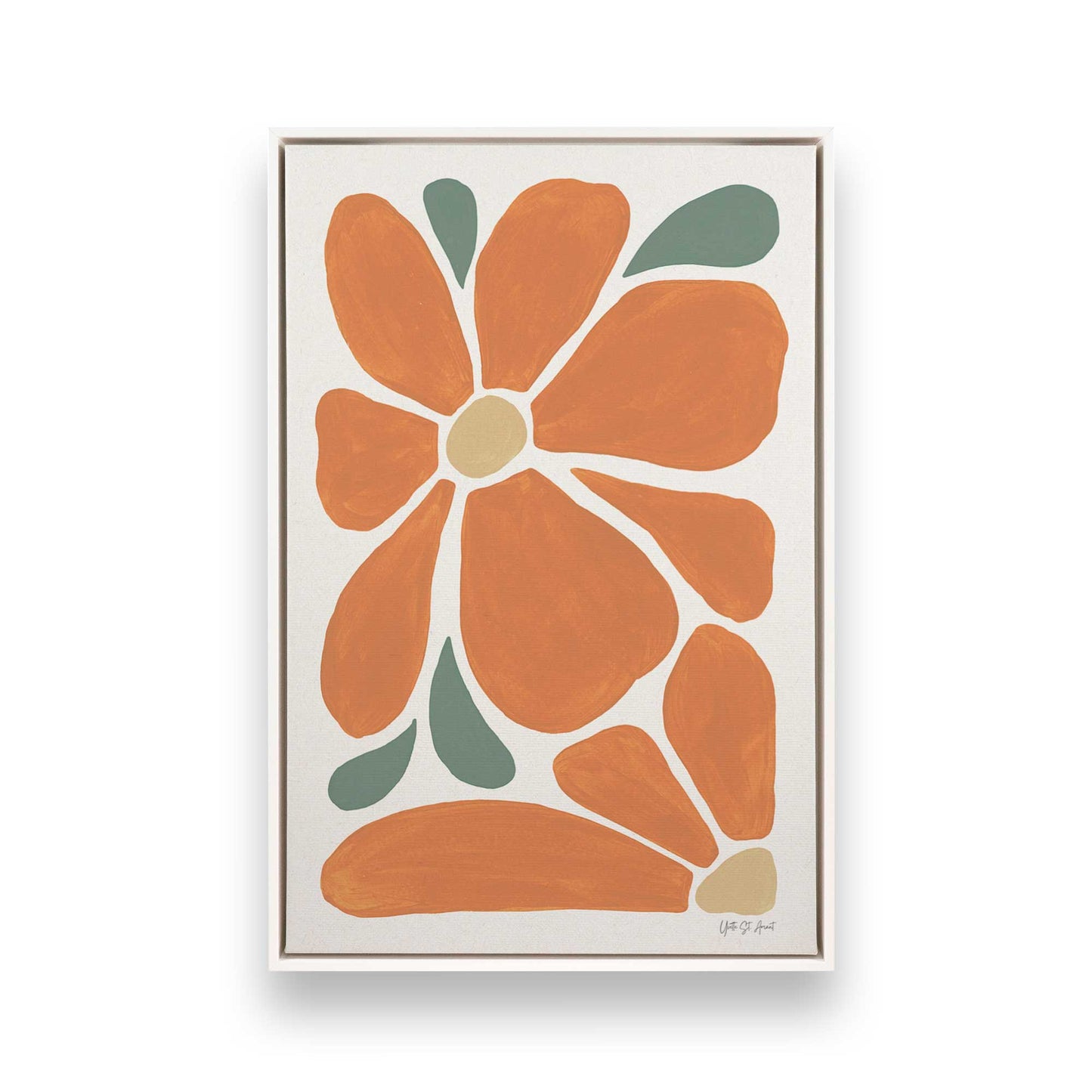 [Color:Opaque White], Picture of art in a White frame