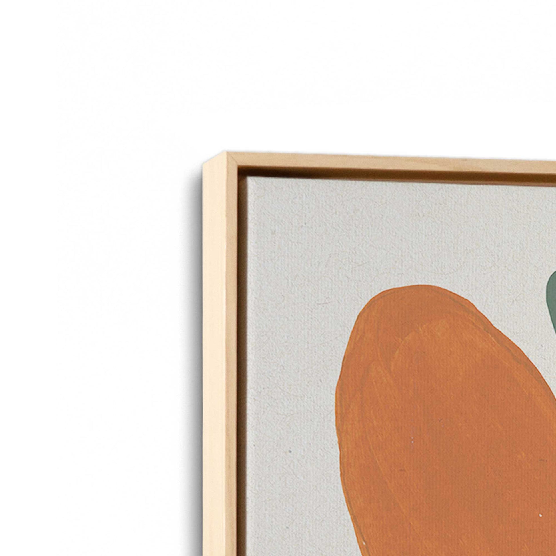 [Color:American Maple], Picture of art in a American Maple frame at an angle
