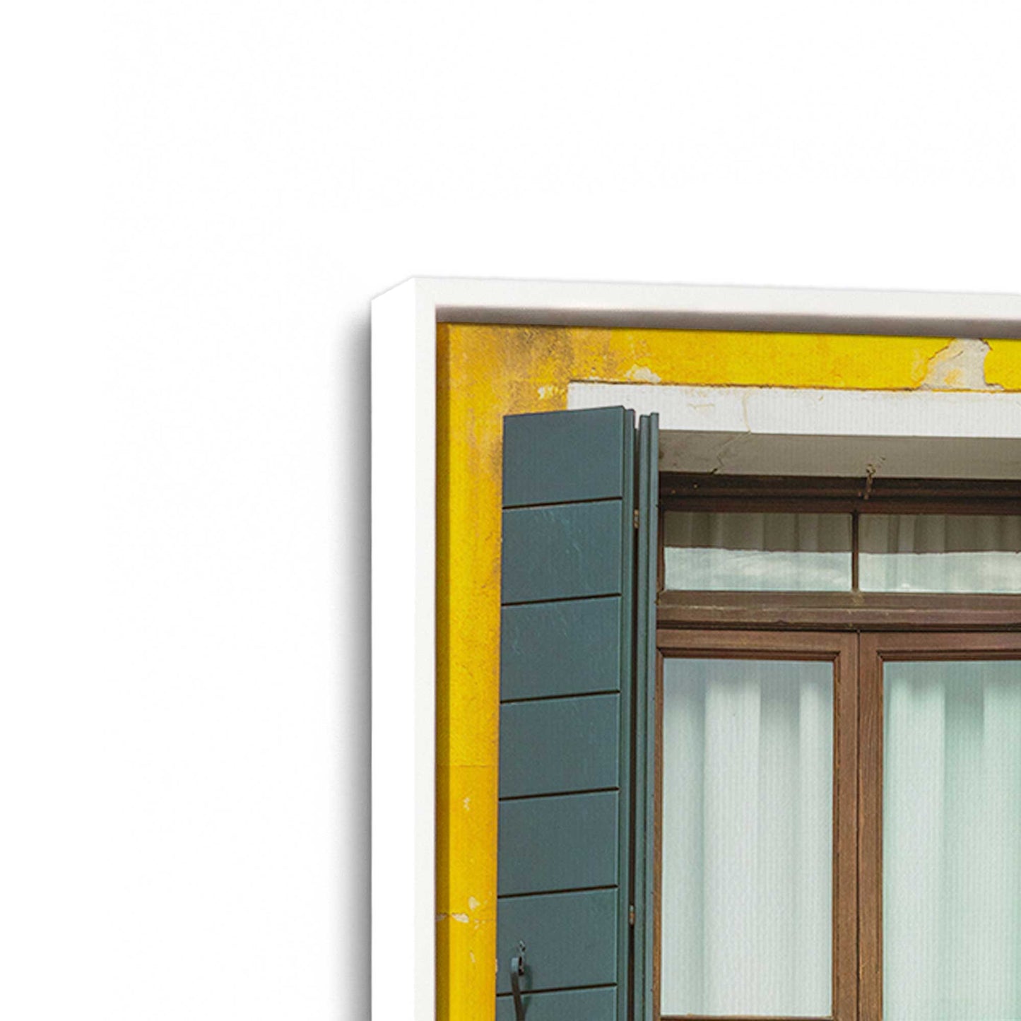 [Color:Opaque White], Picture of art in a White frame at an angle