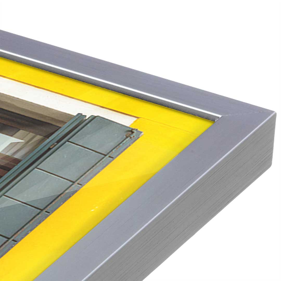 [Color:Polished Chrome], Picture of art in a Polished Chrome frame at an angle