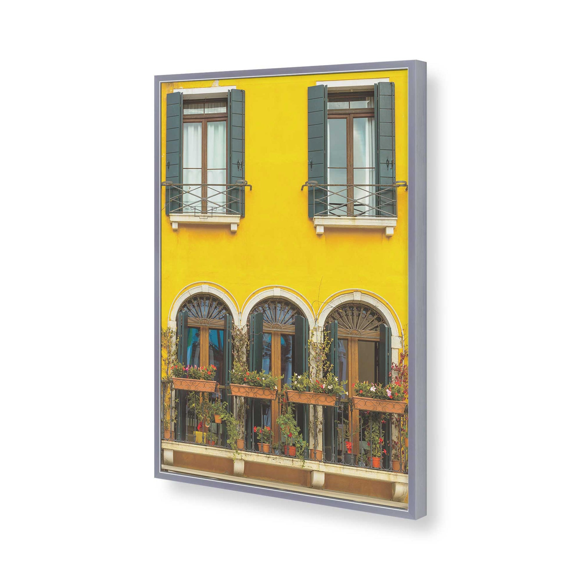 [Color:Polished Chrome], Picture of art in a Polished Chrome frame of the corner