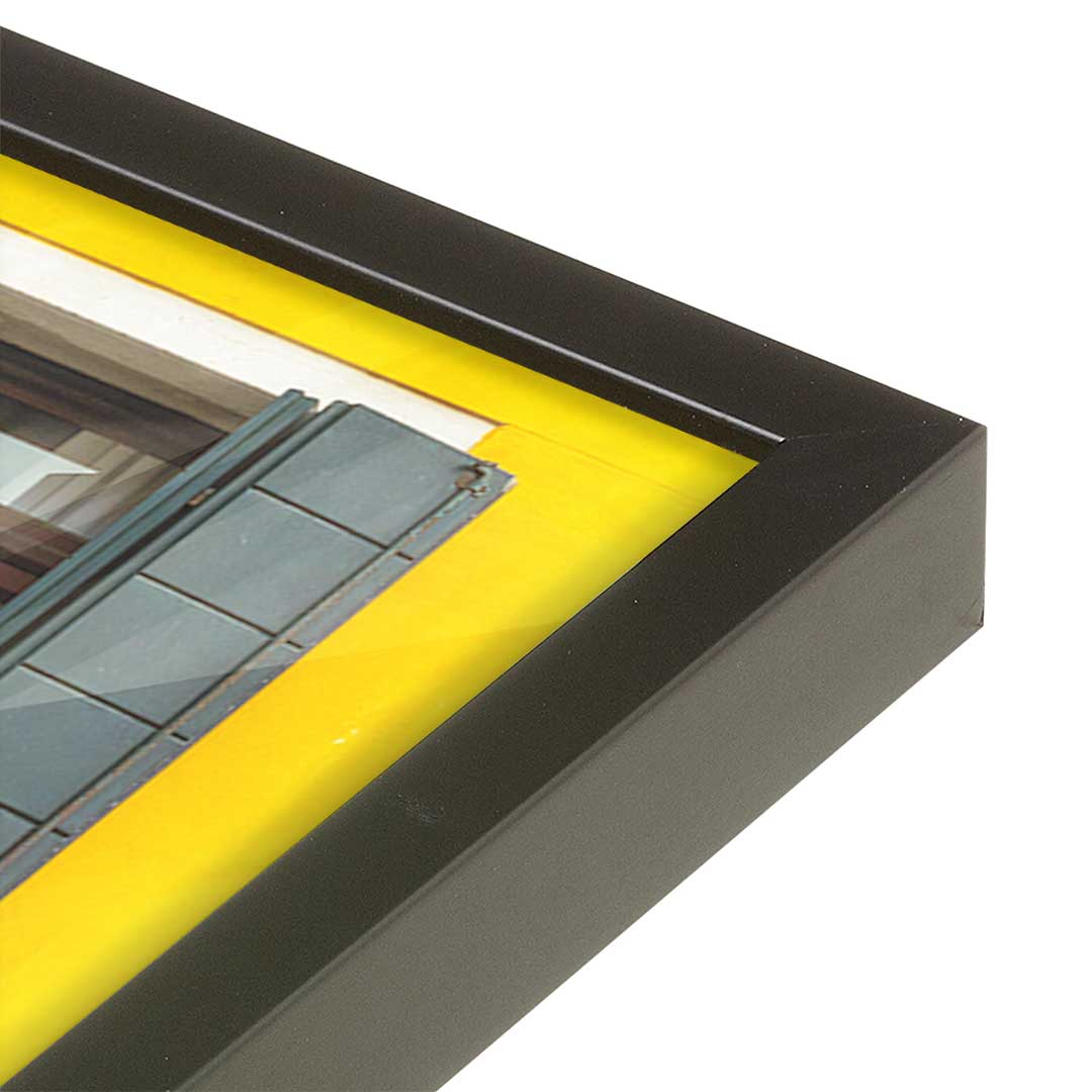 [Color:Satin Black], Picture of art in a Satin Black frame at an angle