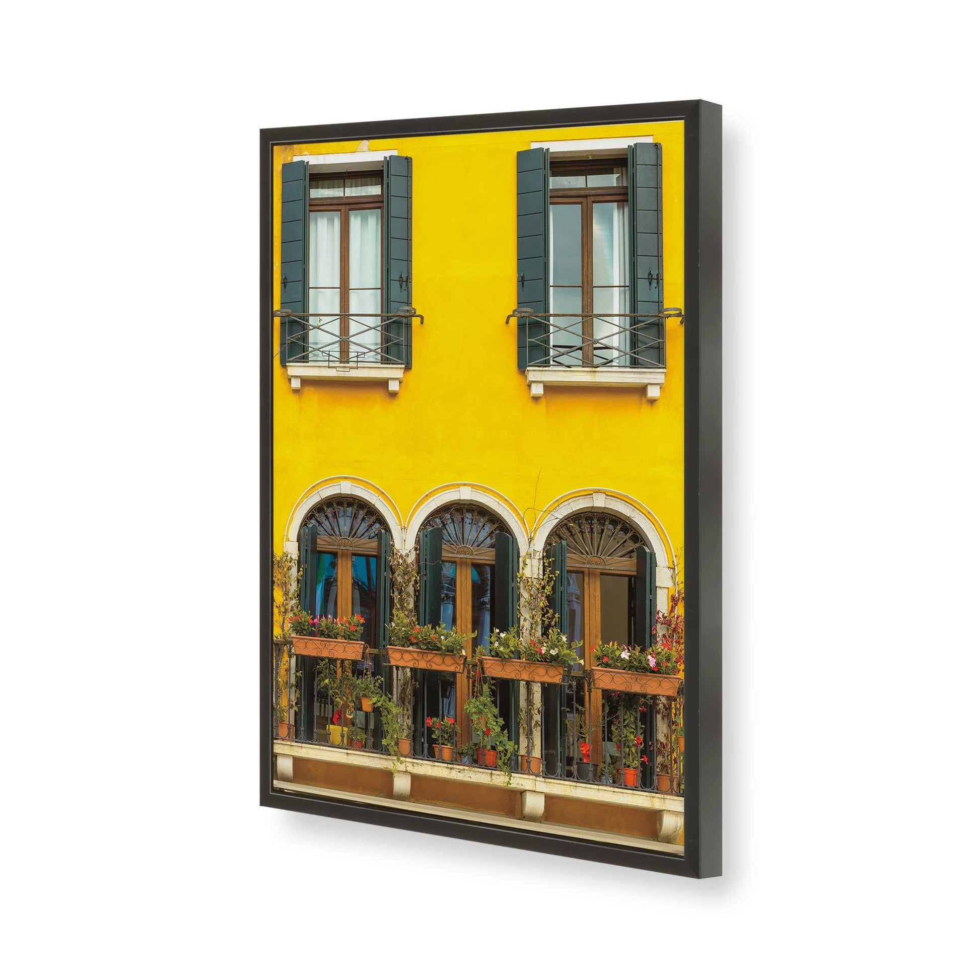 [Color:Satin Black], Picture of art in a Satin Black frame of the corner