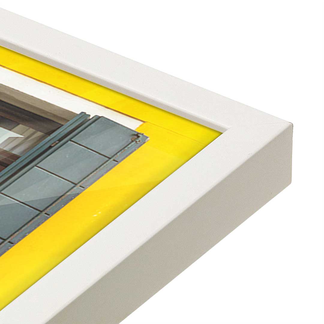 [Color:Opaque White], Picture of art in a Opaque White frame at an angle