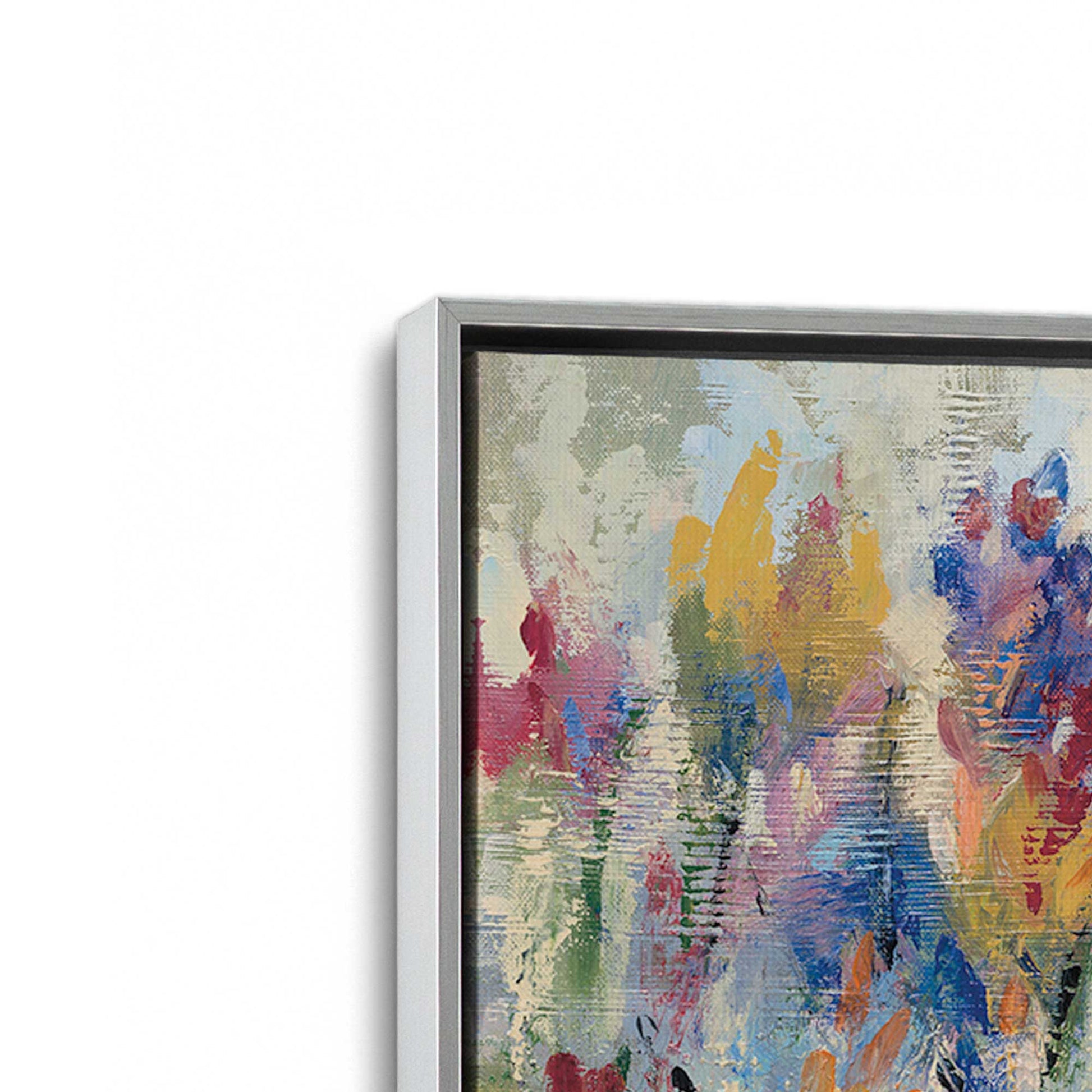 [Color:Polished Chrome], Picture of art in a Polished Chrome frame at an angle