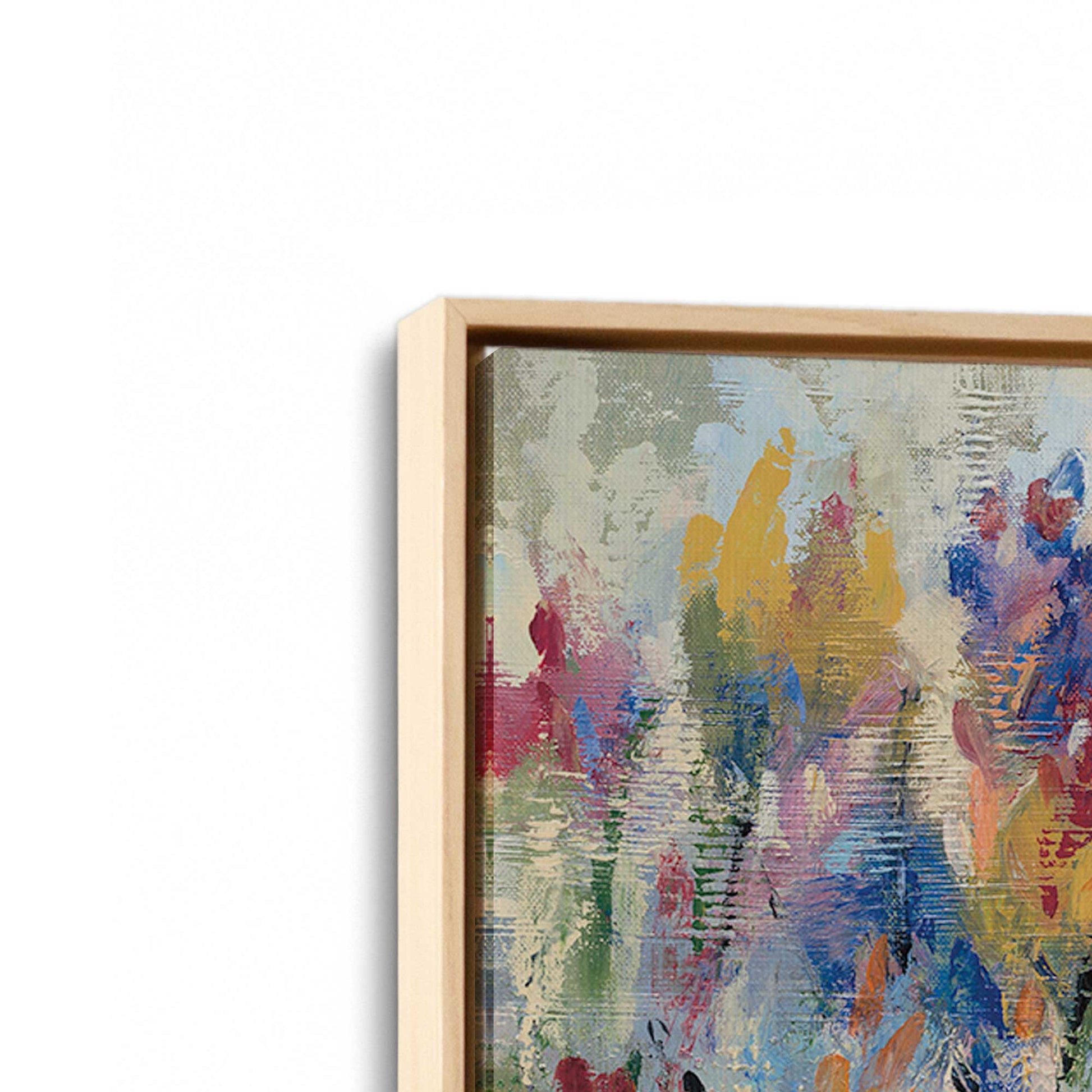 [Color:American Maple], Picture of art in a American Maple frame at an angle