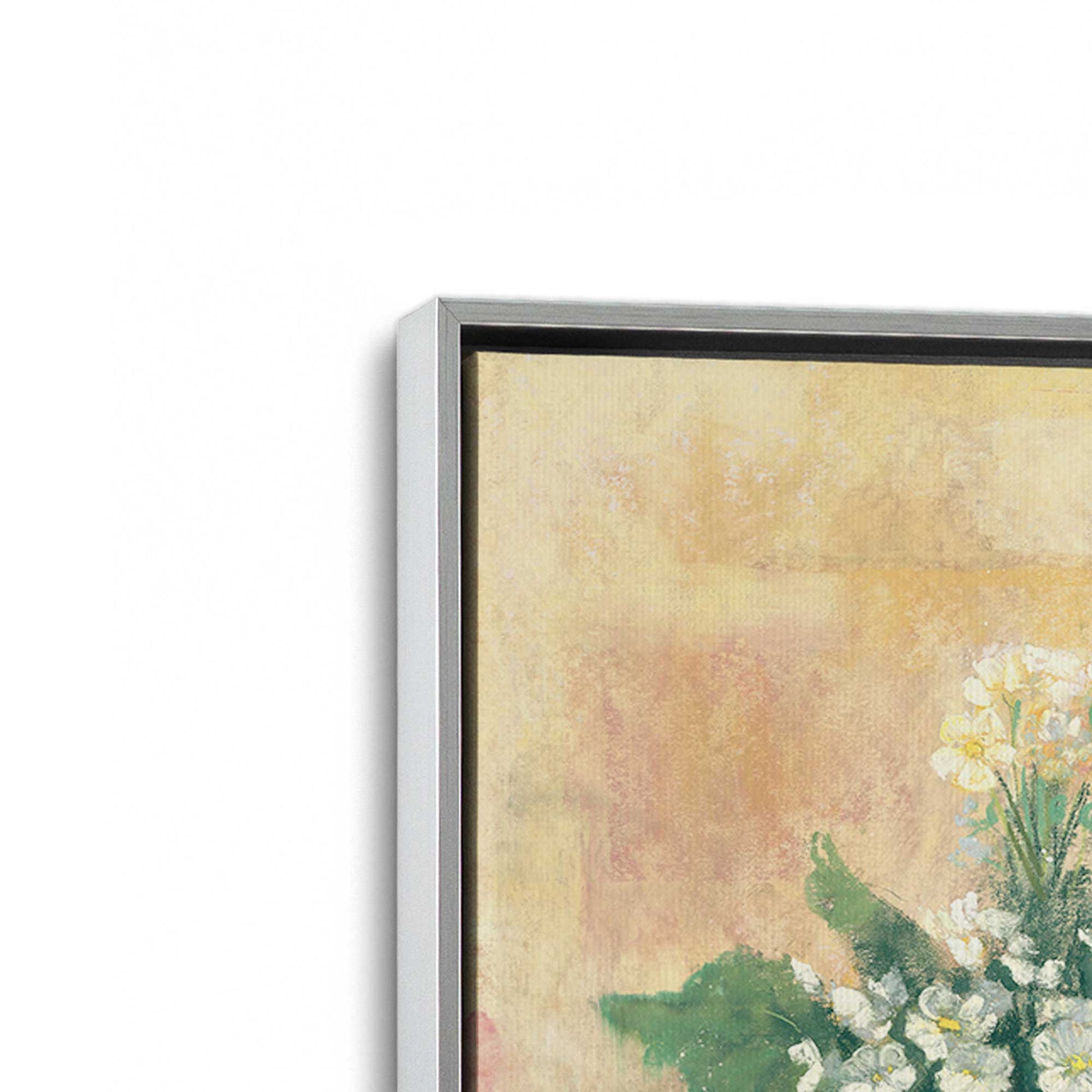 [Color:Polished Chrome], Picture of art in a Polished Chrome frame at an angle