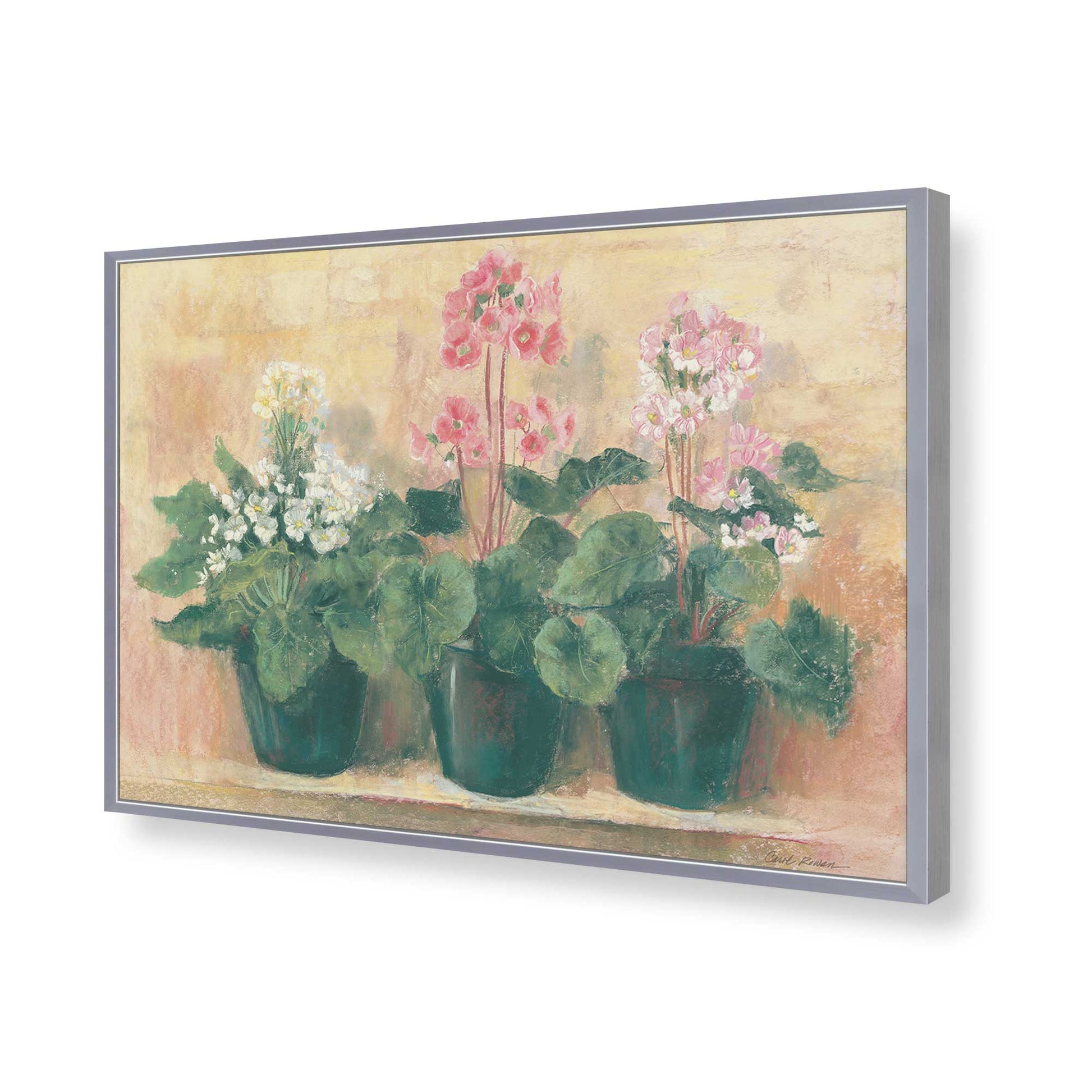 [Color:Polished Chrome], Picture of art in a Polished Chrome frame of the corner