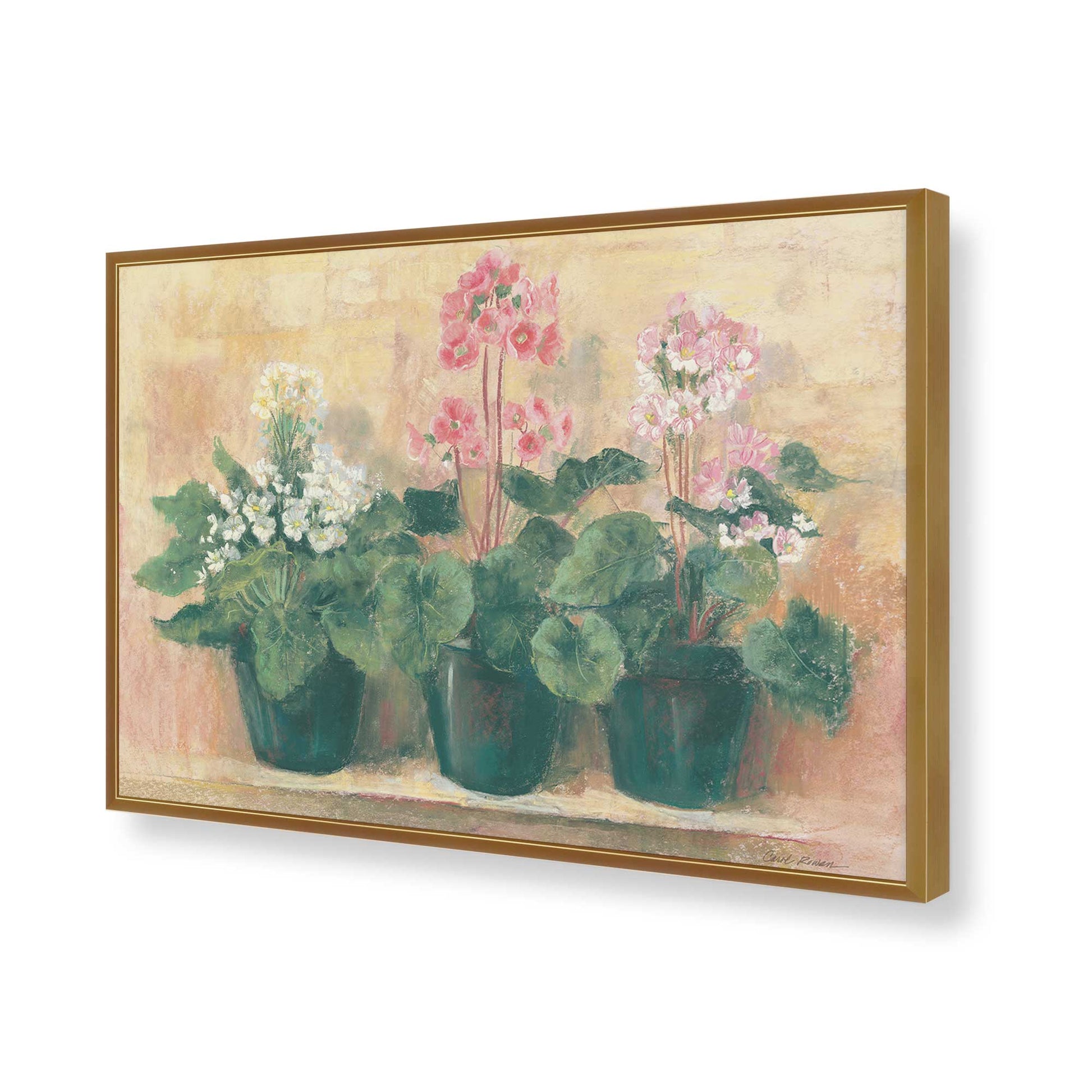 [Color:Polished Gold], Picture of art in a Polished Gold frame of the corner