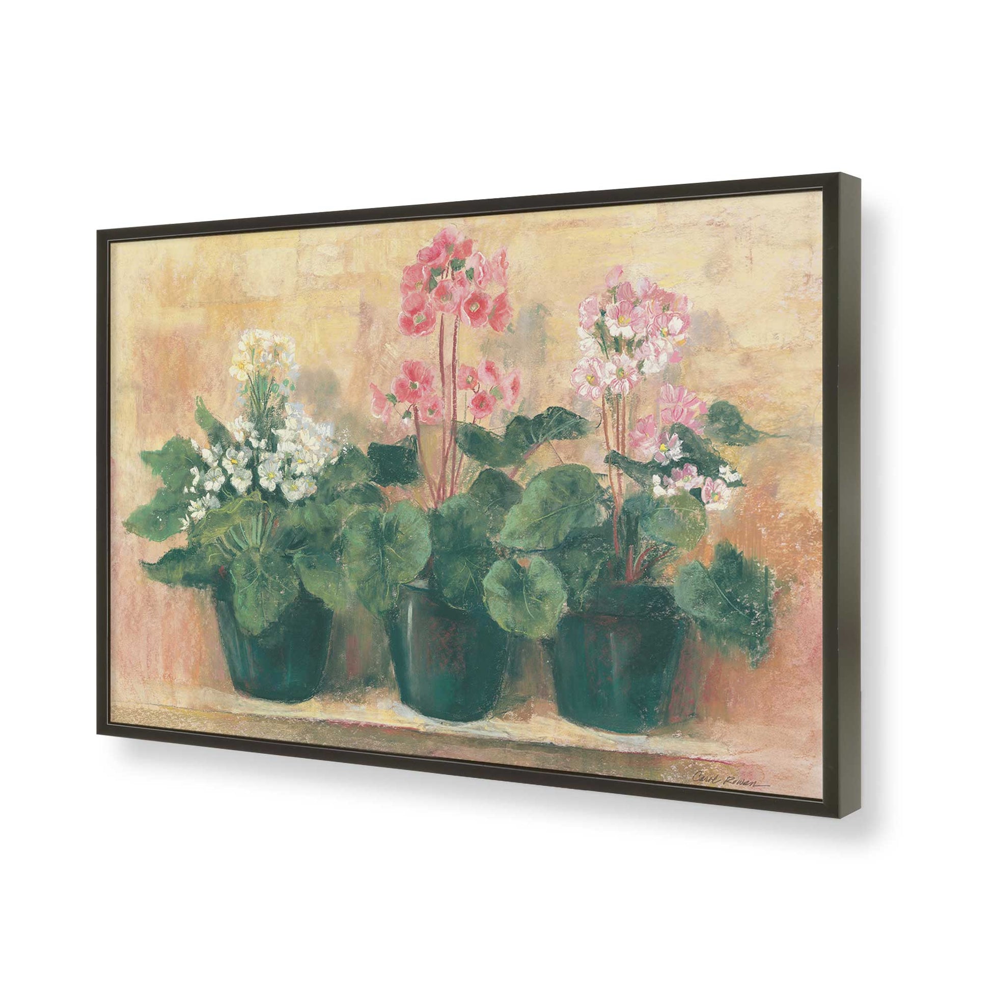 [Color:Satin Black], Picture of art in a Satin Black frame of the corner