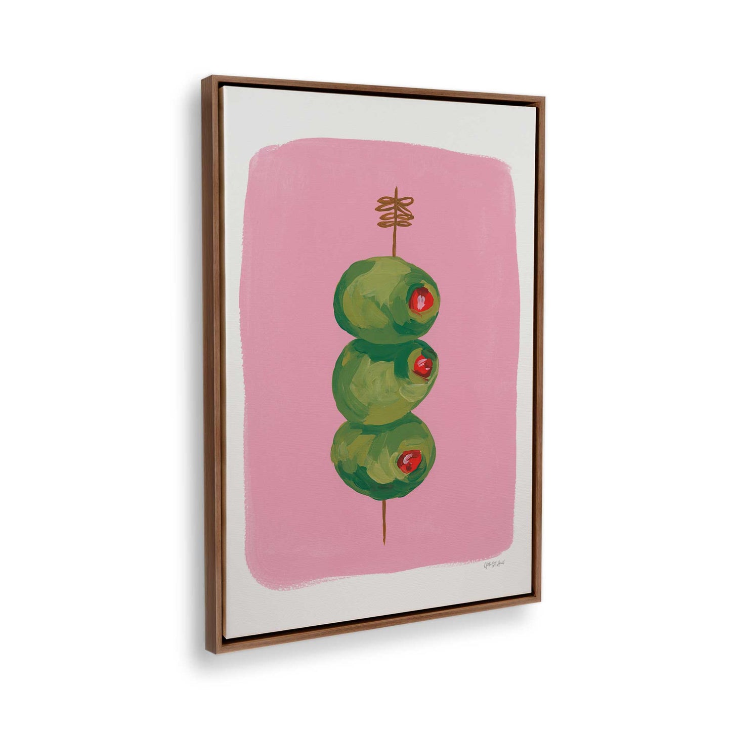 [Color:Walnut], Picture of the corner of the art