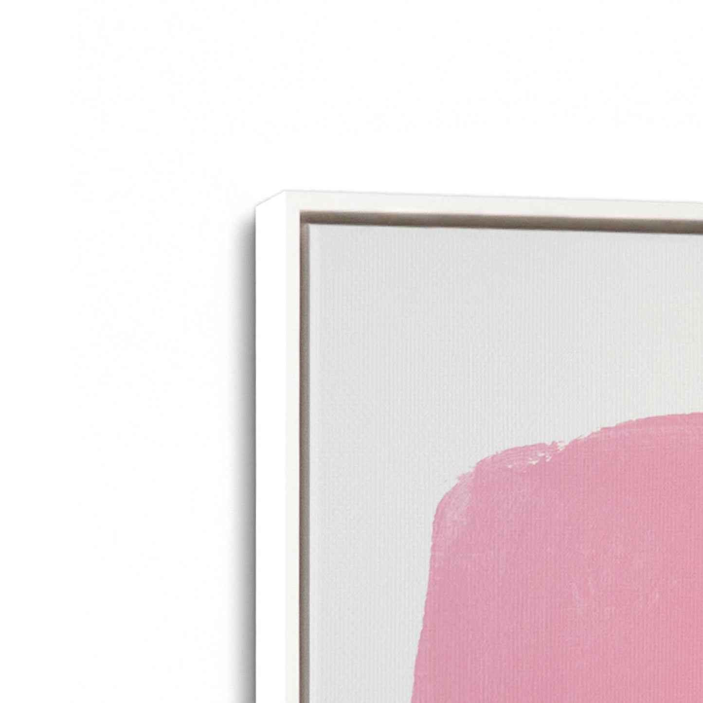 [Color:Opaque White], Picture of art in a White frame at an angle