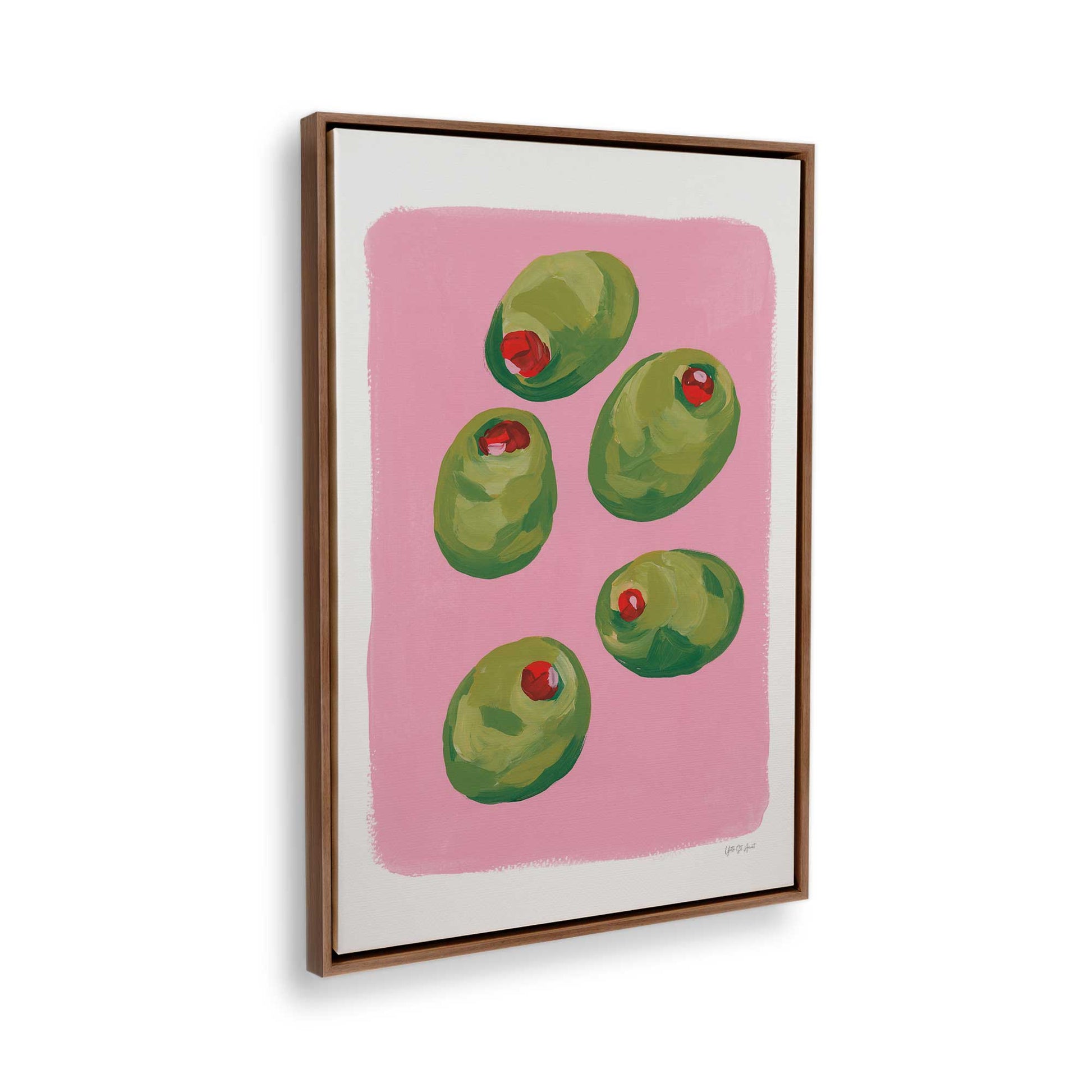 [Color:Walnut], Picture of the corner of the art