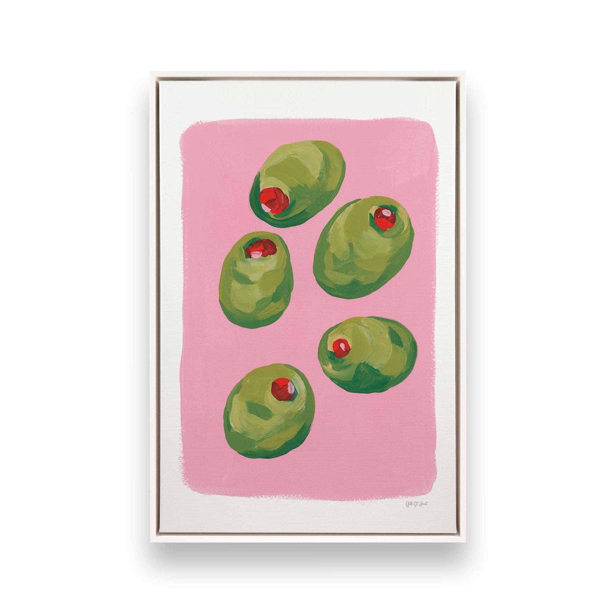 [Color:Opaque White], Picture of art in a White frame