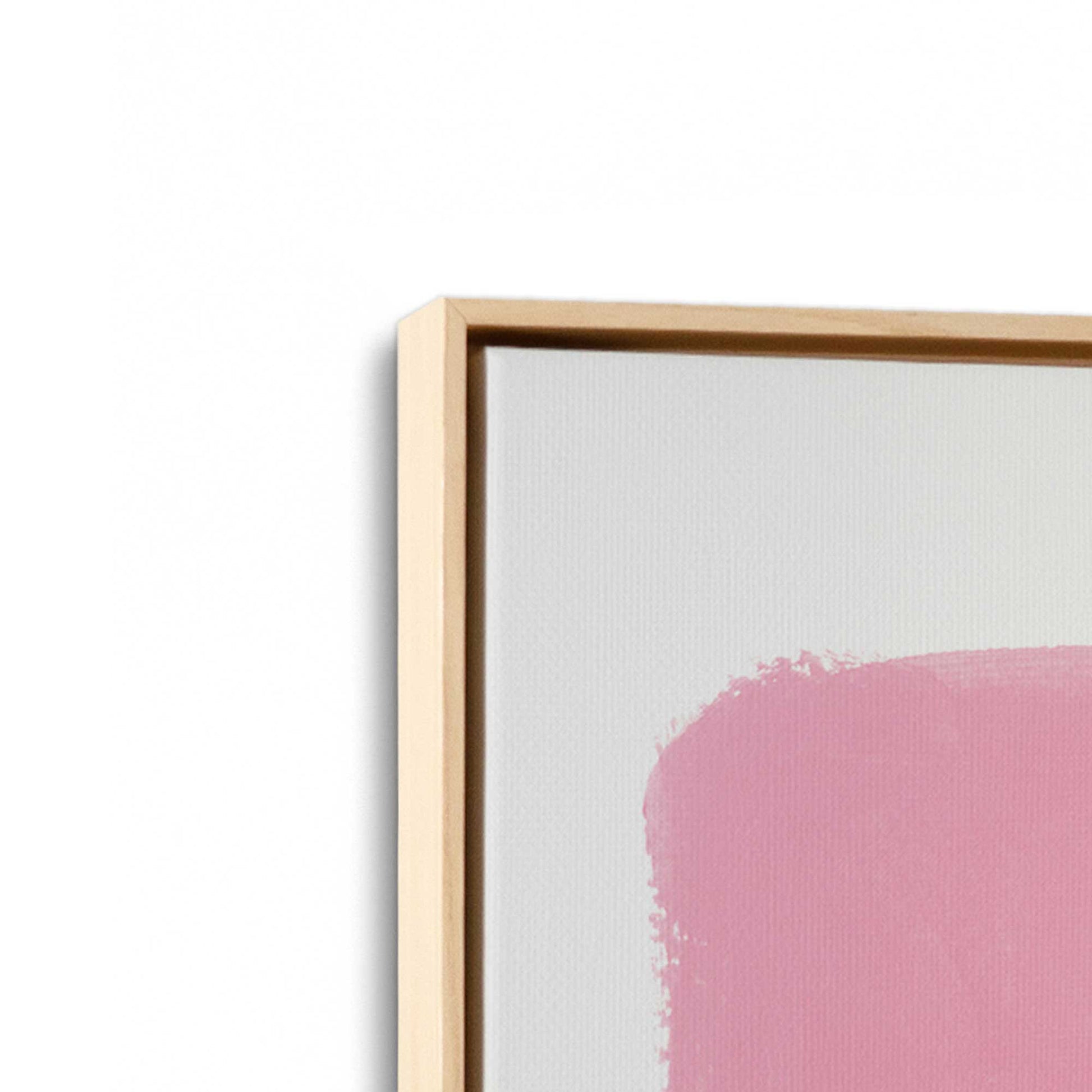 [Color:American Maple], Picture of art in a American Maple frame at an angle