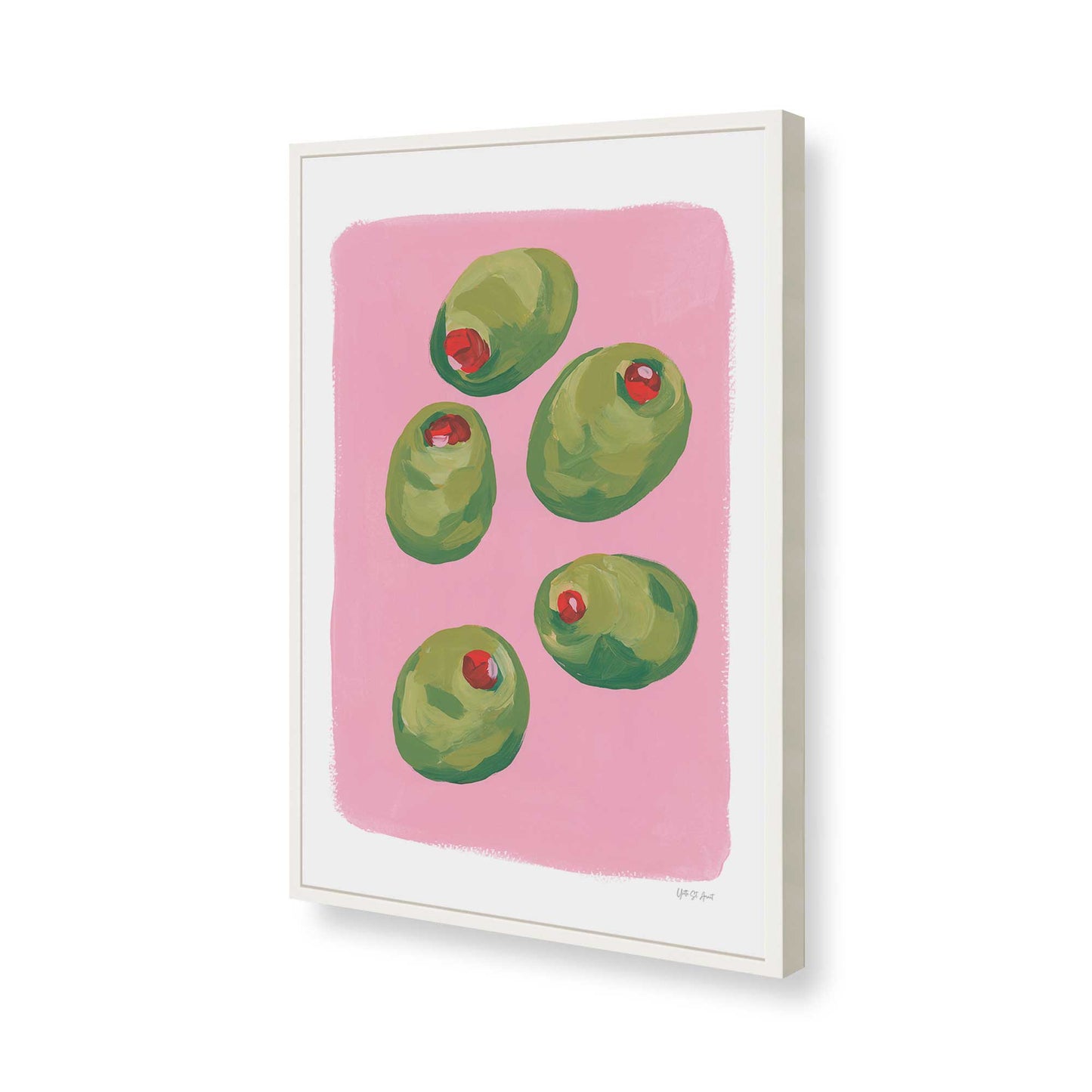[Color:Opaque White], Picture of art in a Opaque White frame of the corner