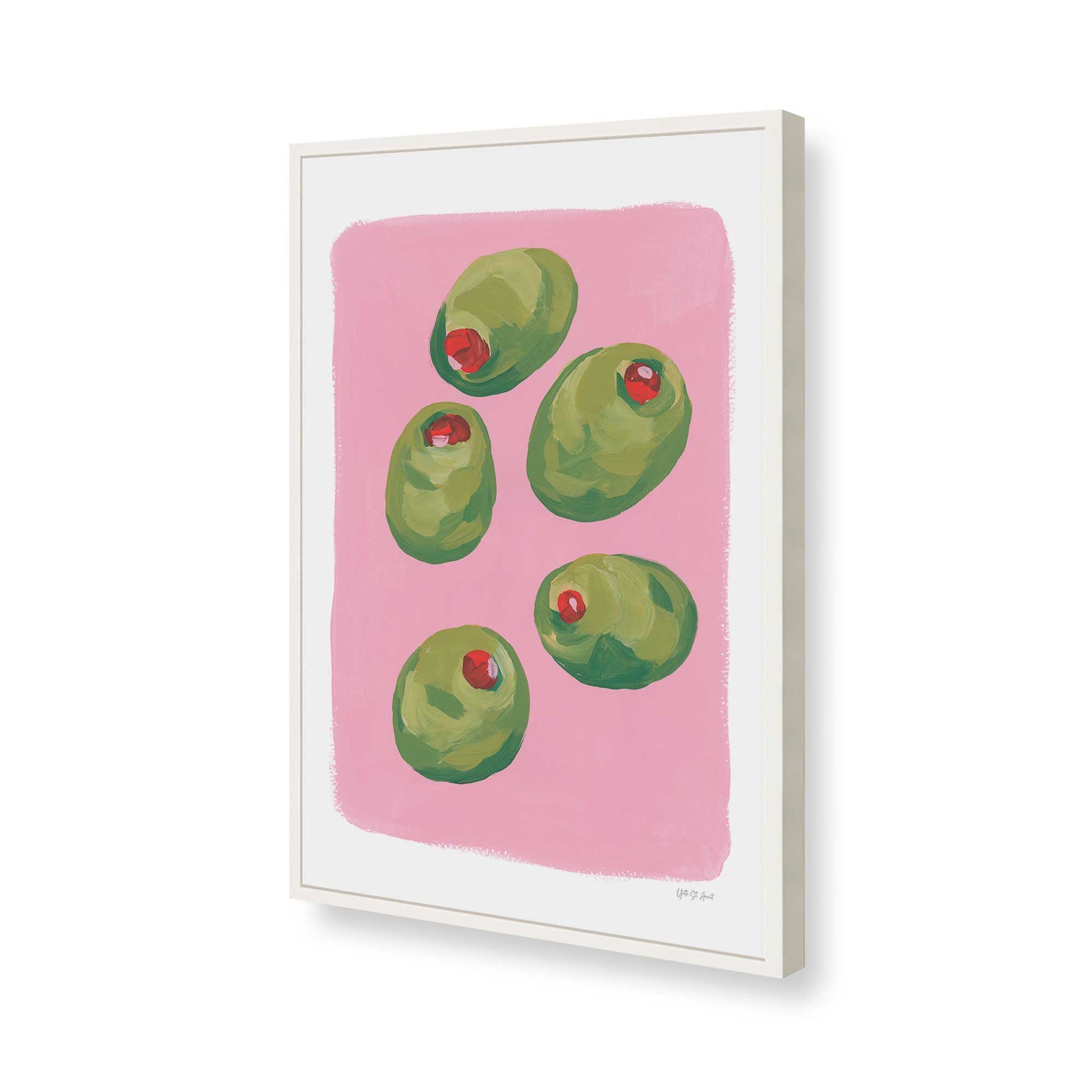 [Color:Opaque White], Picture of art in a Opaque White frame of the corner