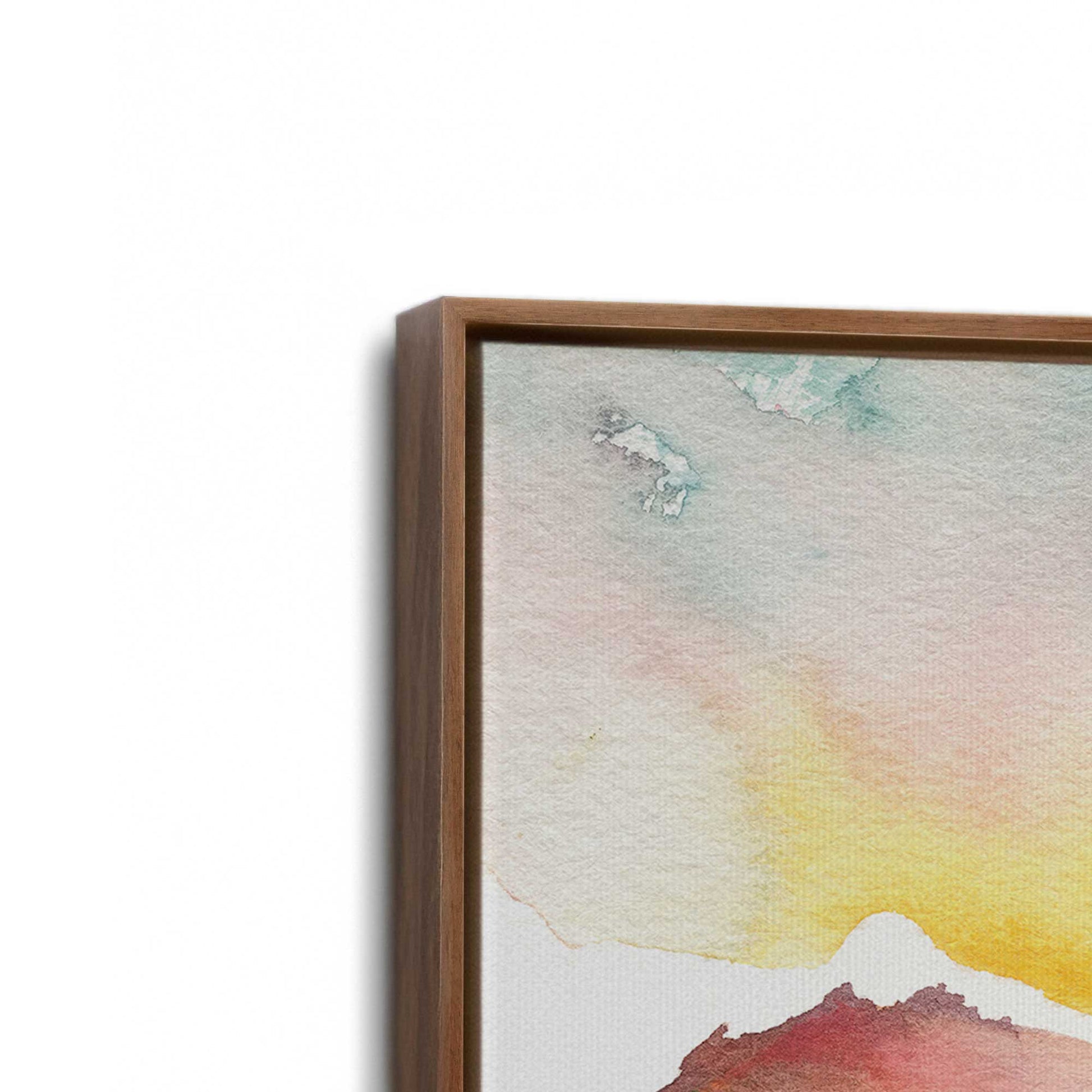[Color:Walnut], Picture of art in a Walnut frame at an angle