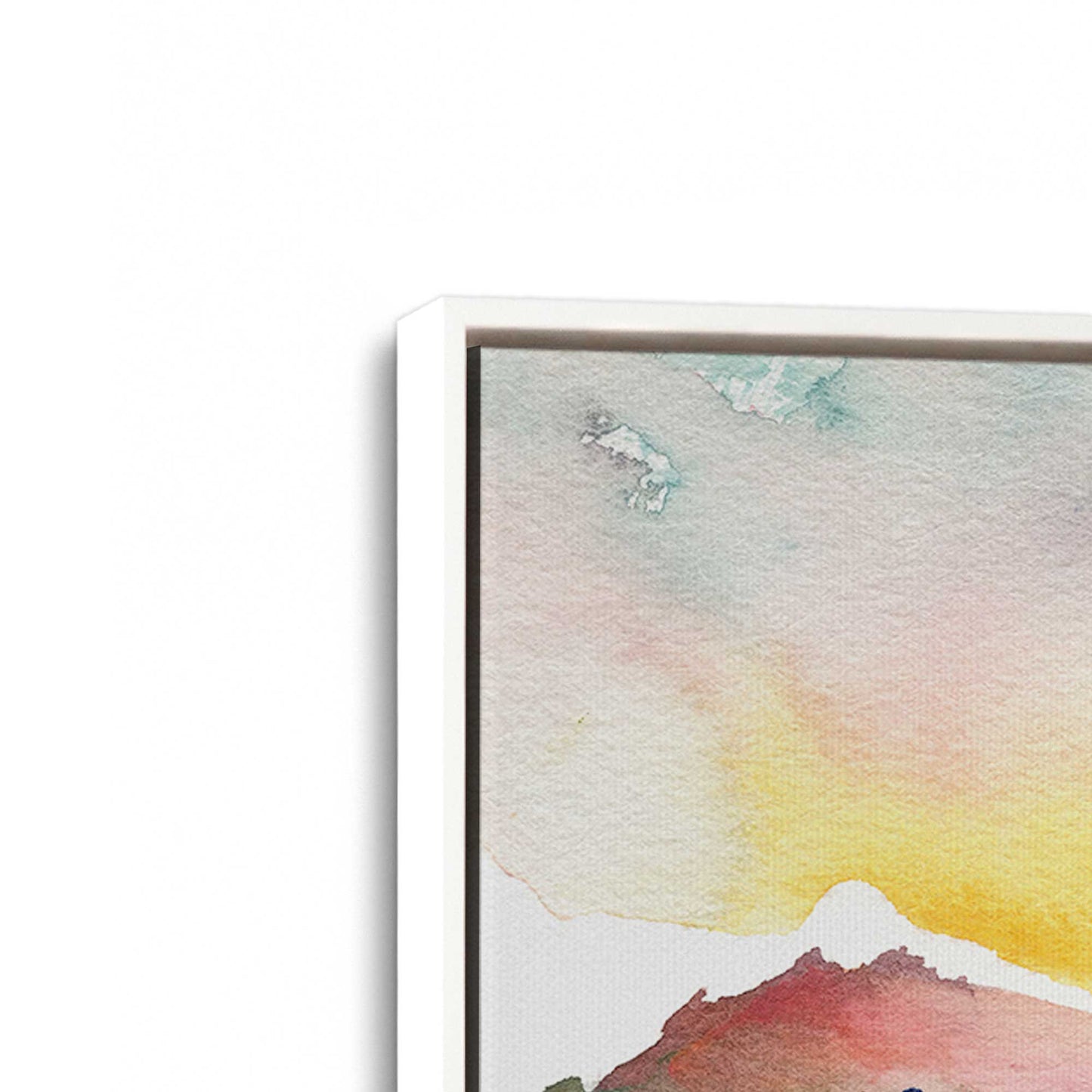 [Color:Opaque White], Picture of art in a White frame at an angle