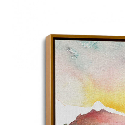 [Color:Polished Gold], Picture of art in a Polished Gold frame at an angle