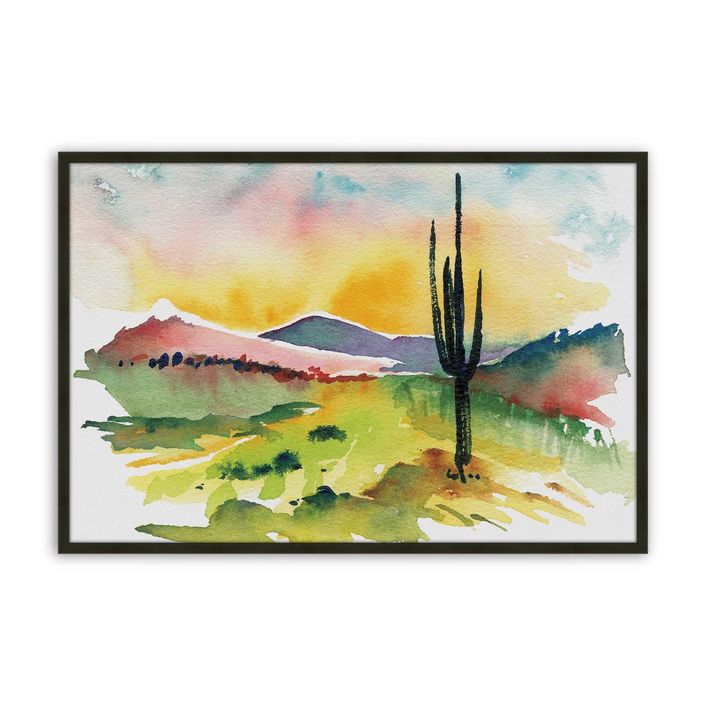 [Color:Satin Black], Picture of art in a Satin Black frame