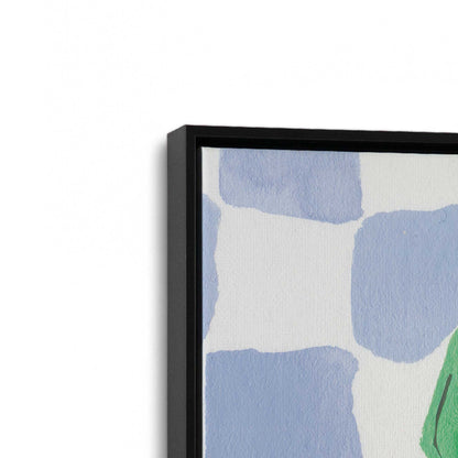 [Color:Satin Black], Picture of art in a Satin Black frame at an angle