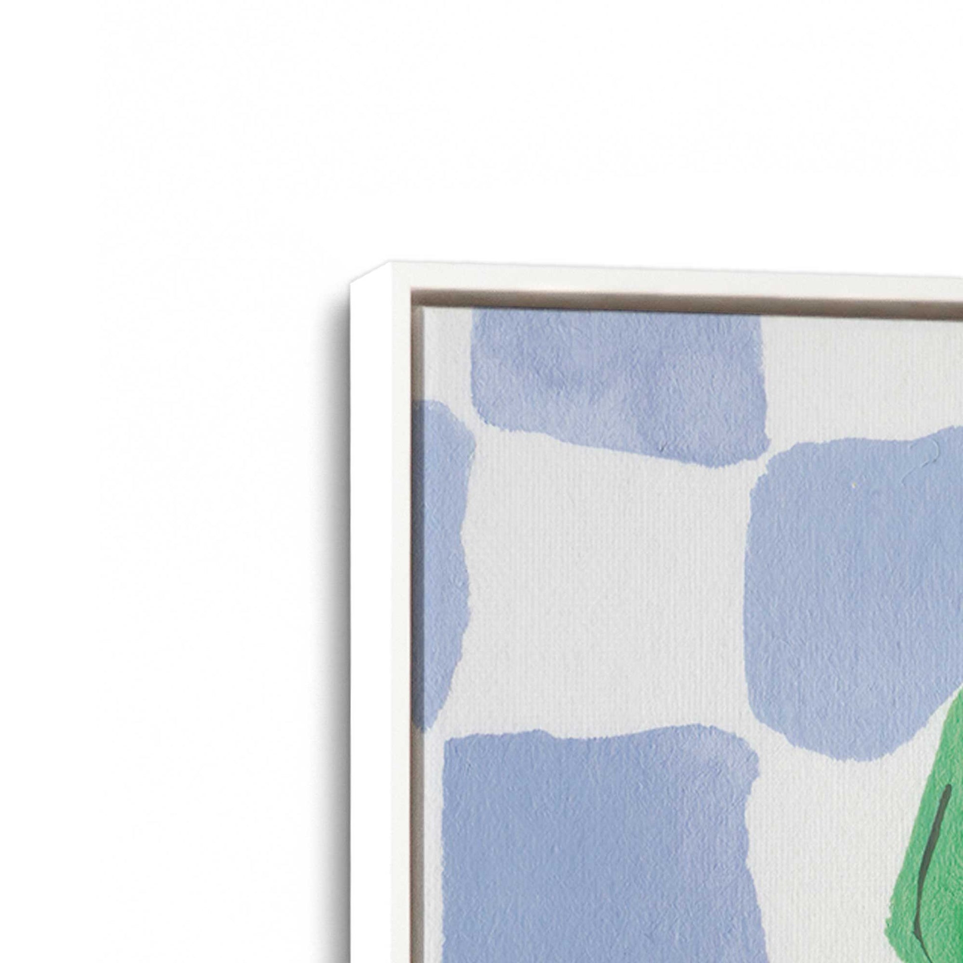 [Color:Opaque White], Picture of art in a White frame at an angle