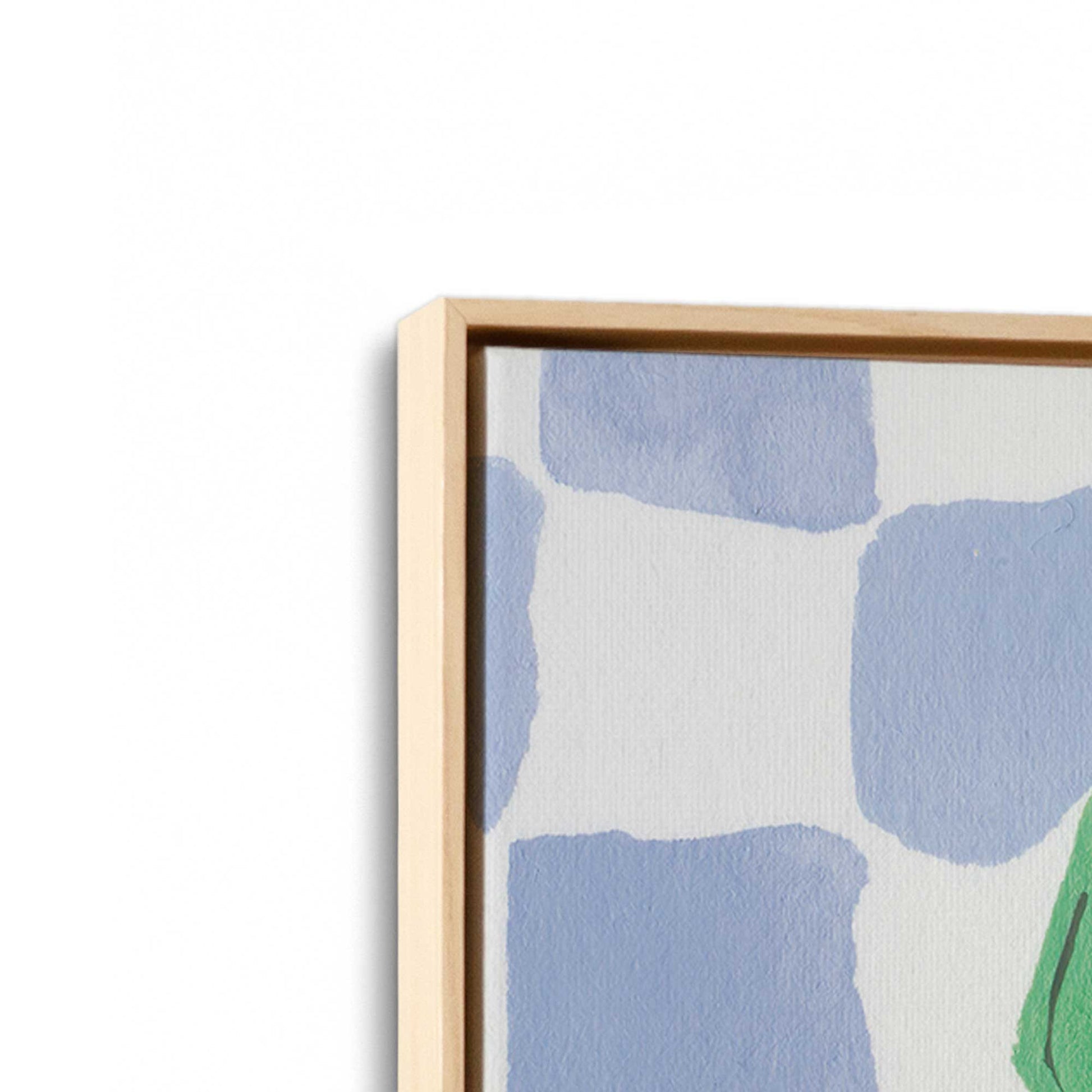 [Color:American Maple], Picture of art in a American Maple frame at an angle