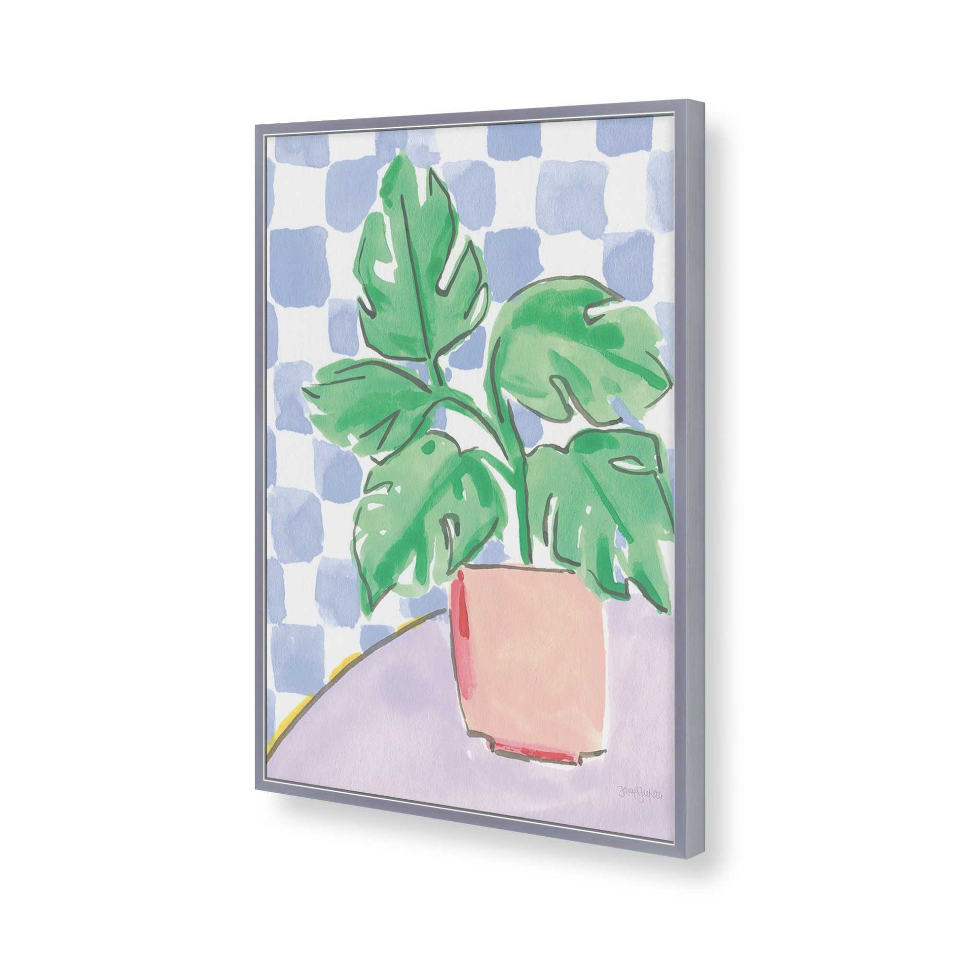 [Color:Polished Chrome], Picture of art in a Polished Chrome frame of the corner
