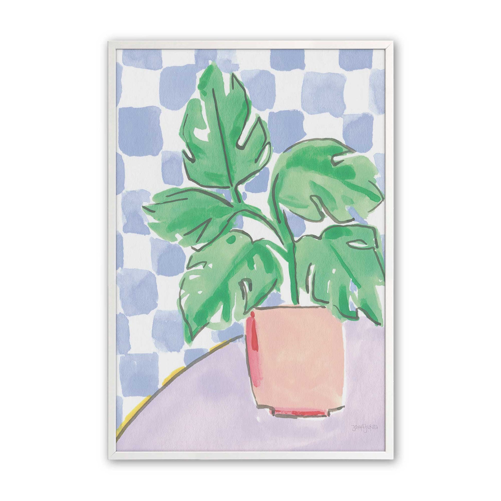 [Color:Opaque White], Picture of art in a Opaque White frame