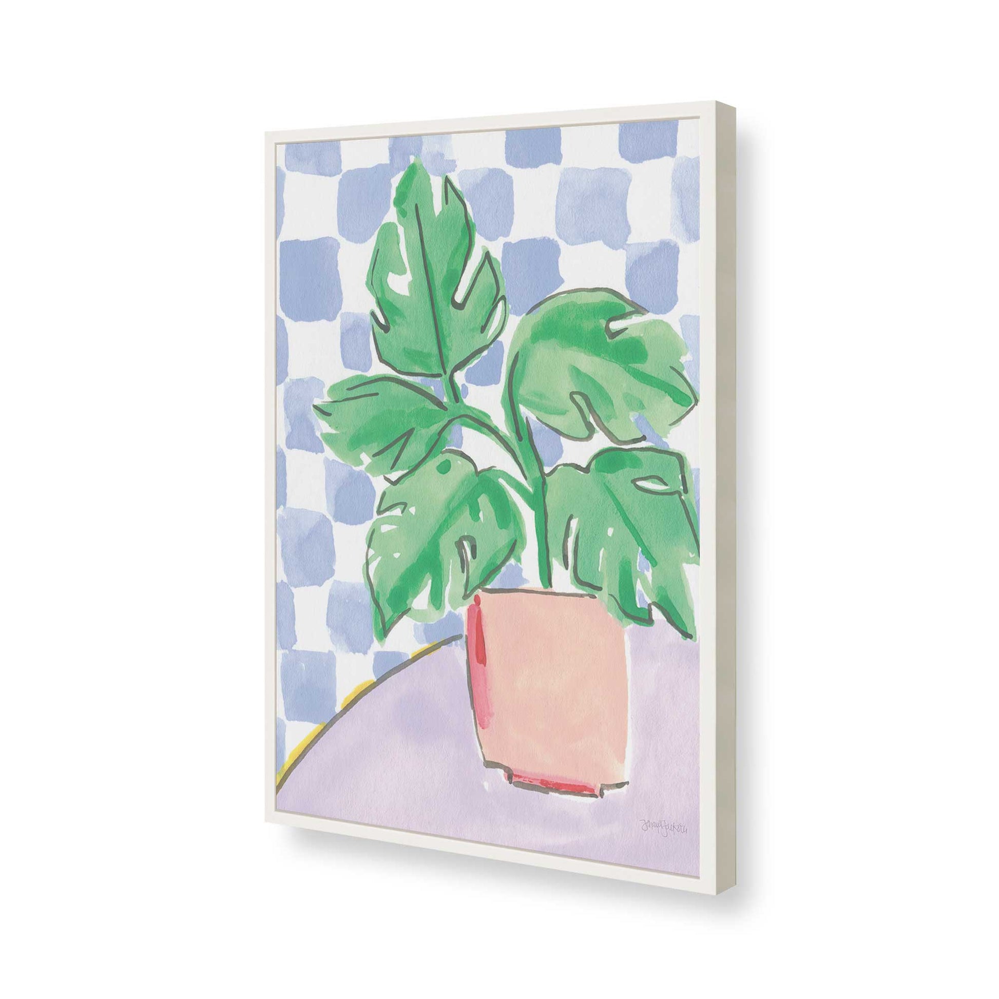 [Color:Opaque White], Picture of art in a Opaque White frame of the corner