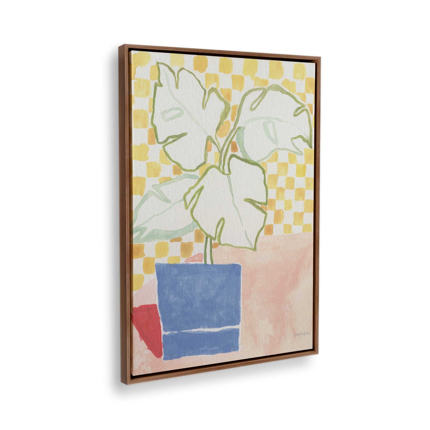 [Color:Walnut], Picture of the corner of the art