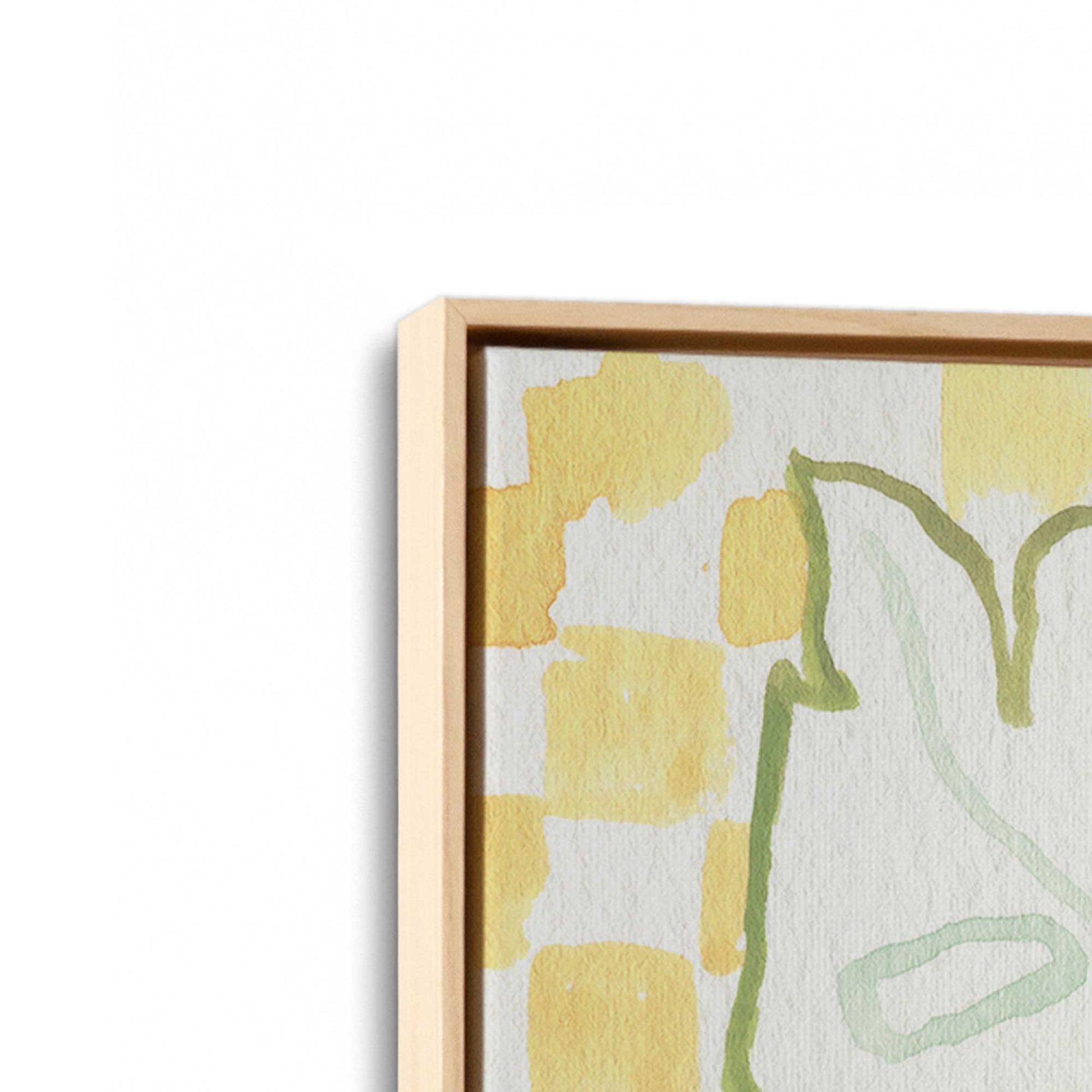 [Color:American Maple], Picture of art in a American Maple frame at an angle