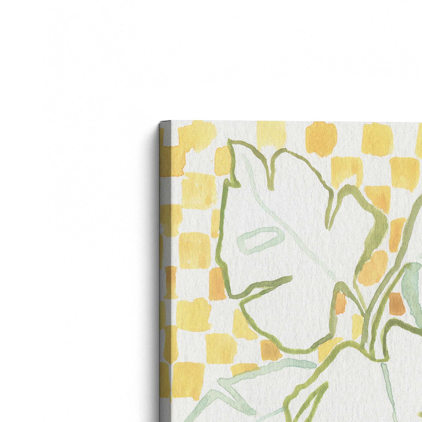 [Color:Stretched Canvas], Picture of the corner of the art