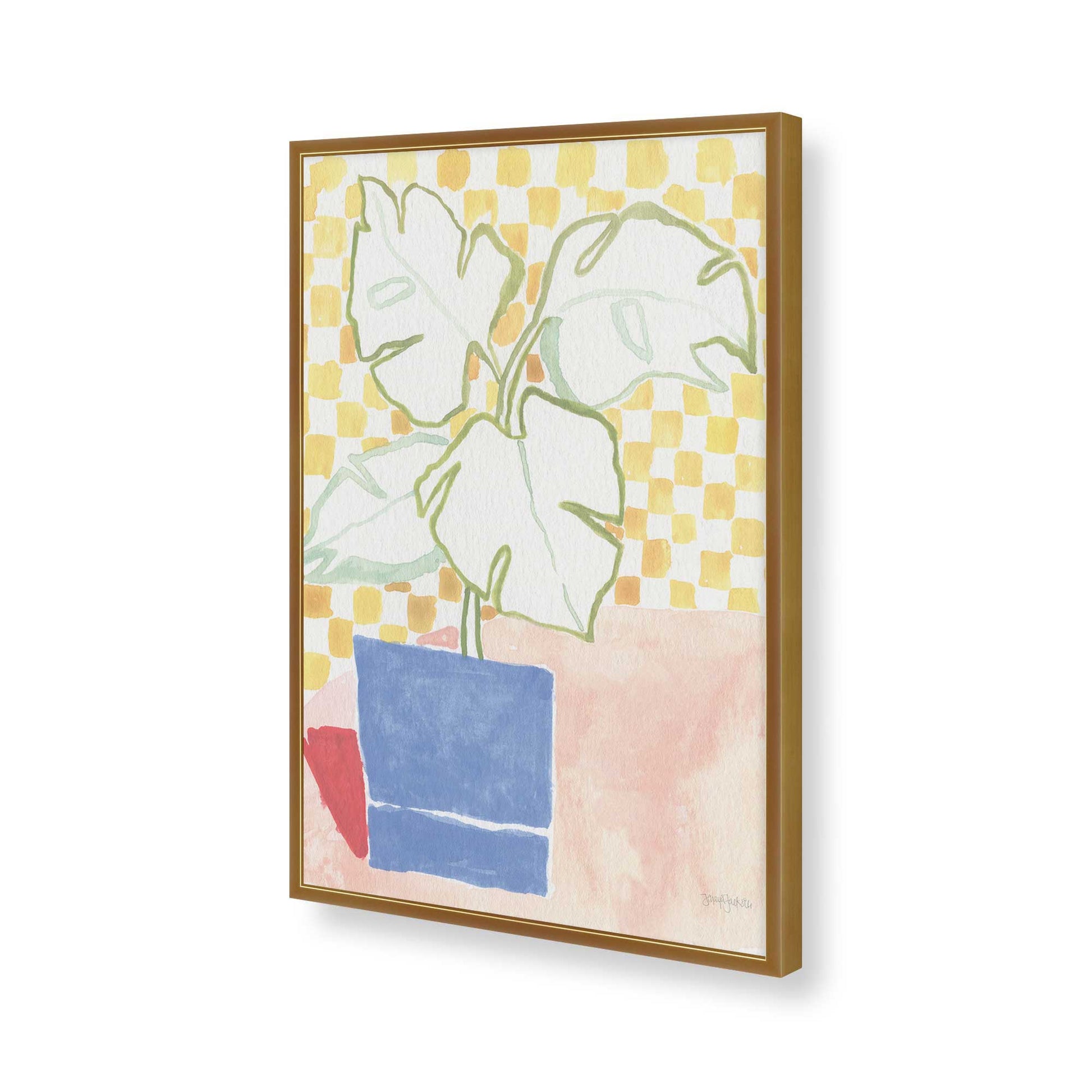 [Color:Polished Gold], Picture of art in a Polished Gold frame of the corner