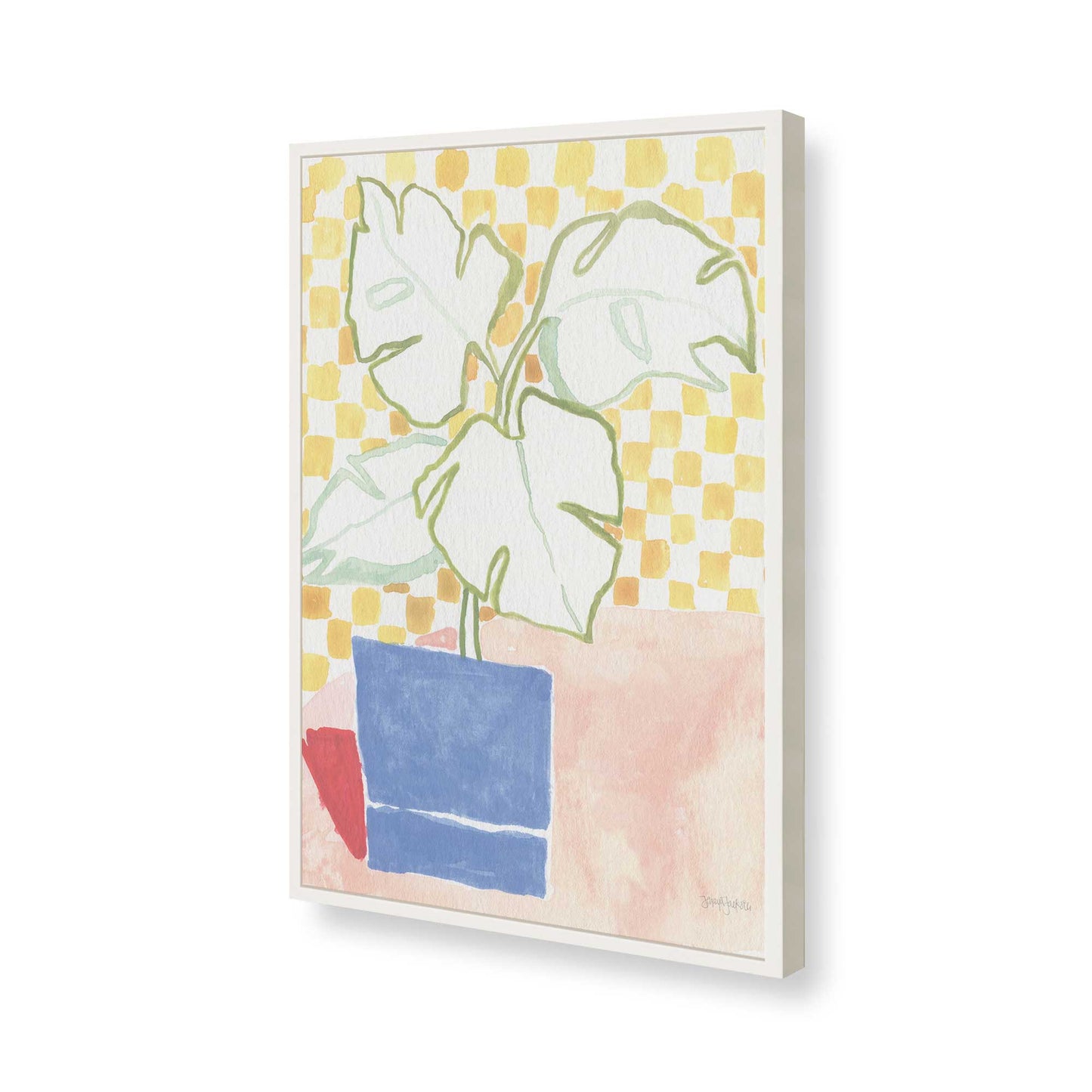 [Color:Opaque White], Picture of art in a Opaque White frame of the corner